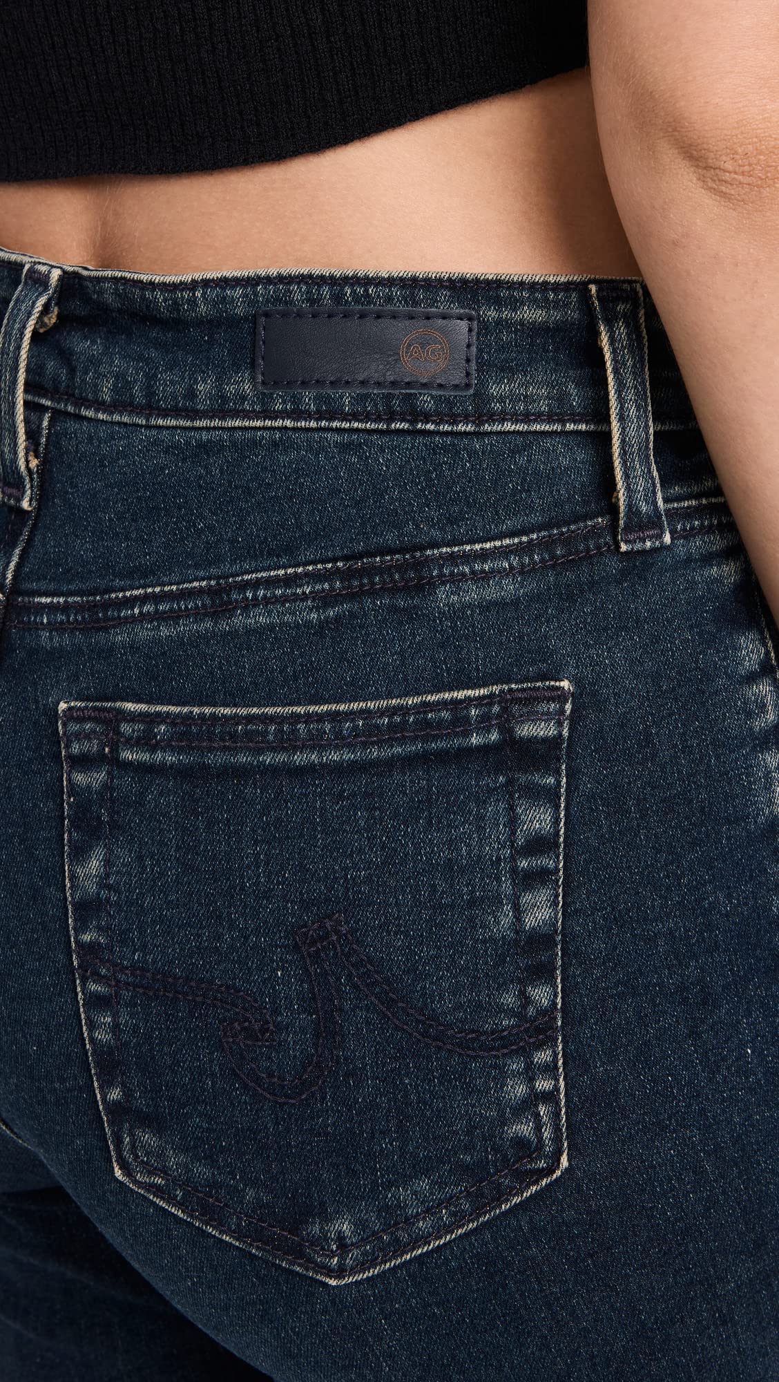 AG Adriano Goldschmied Women's Mari Straight Leg Jeans - High Waist Slim Fit Denim Pants for Casual Wear & Everyday Outfits