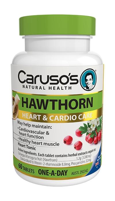 Caruso's Hawthorn One A Day Supplement - Natural Heart Health Support for Daily Wellness | Perfect for Active Lifestyles & Cardiovascular Care