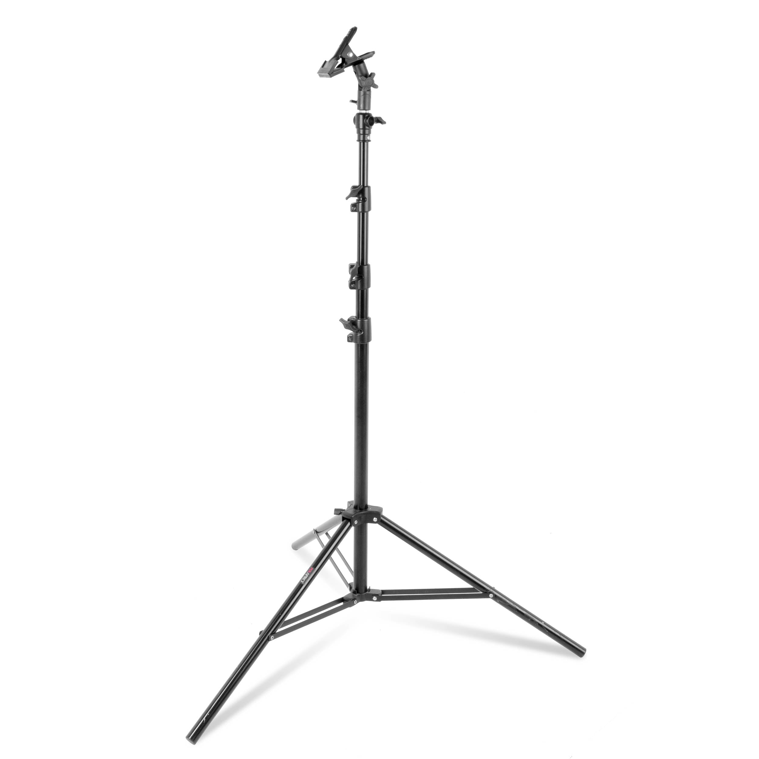 Professional 240cm Air Cushioned Studio Light Stand with Background Reflector Clamp - Perfect for Photography, Videography & YouTube Content Creation