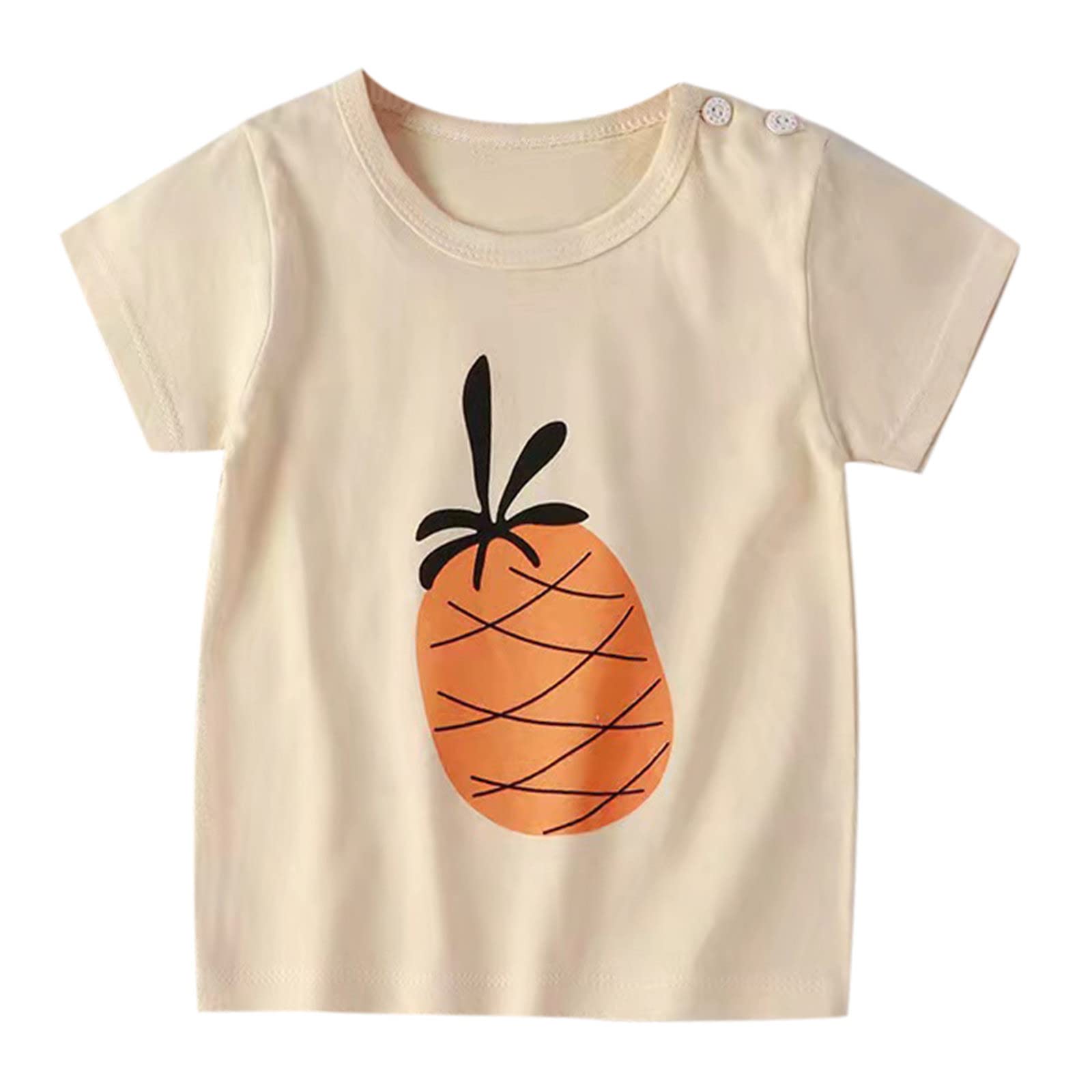 **Cute Cartoon Animal Short Sleeve T-Shirt for Boys & Girls – Toddler & Infant Top – Playtime & Casual Wear**