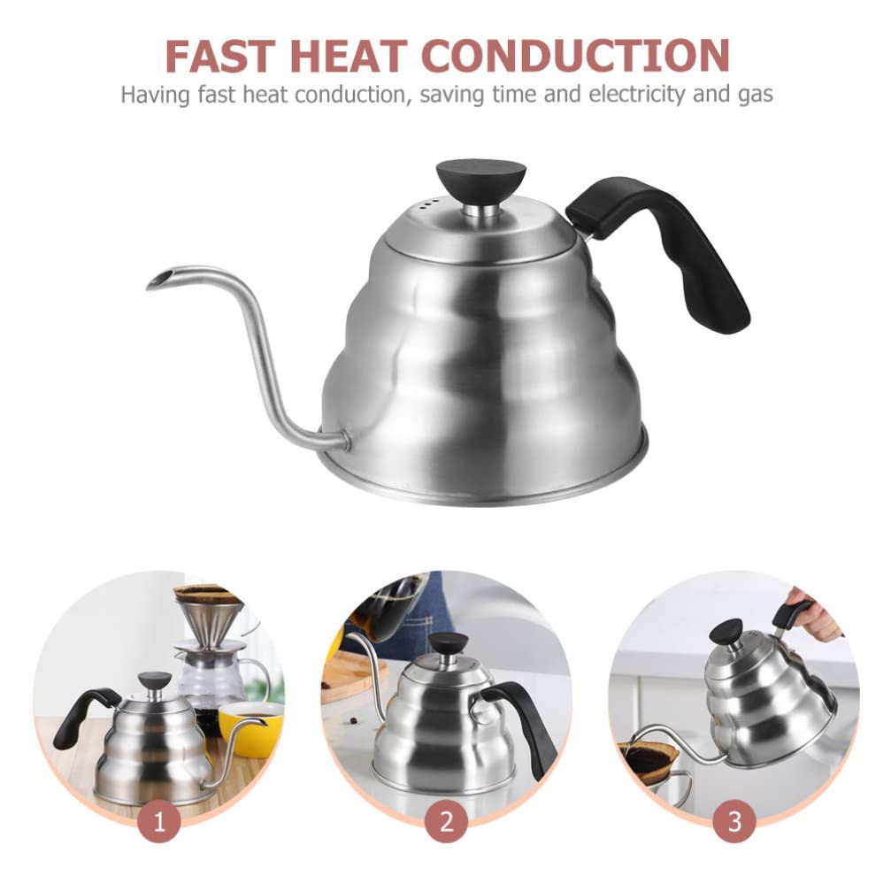 Premium CALLARON Camping Coffee Maker - Stainless Steel Pour Over Kettle with Long Spout for Perfect Coffee Brewing | Ideal for Outdoor Adventures, Home Baristas & Specialty Coffee Lovers