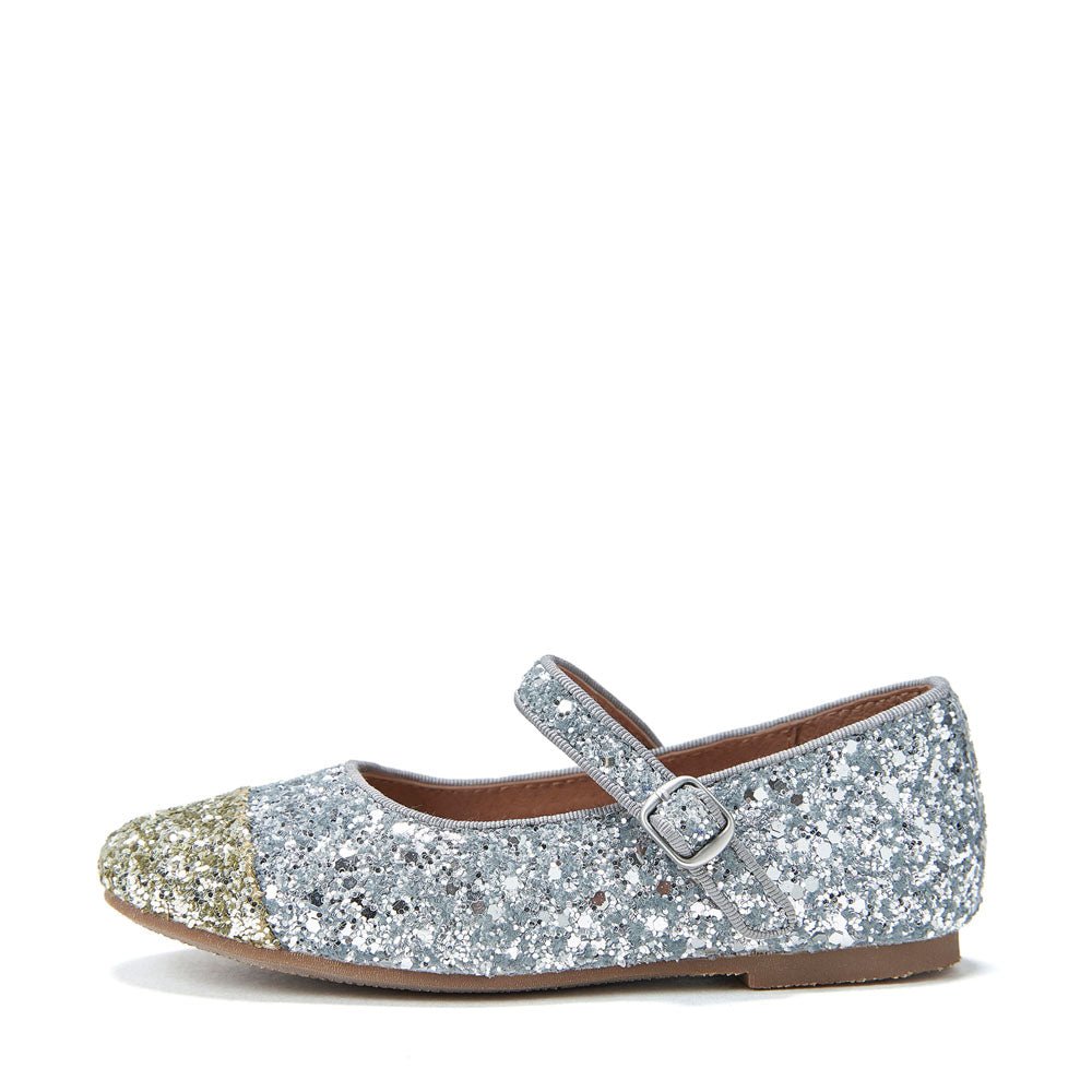Bebe Glitter 2.0 Silver & Gold Baby Shoes - Sparkly Fashion Sneakers for Toddler Girls (1-3 Years) | Perfect for Parties, Holidays & Special Occasions