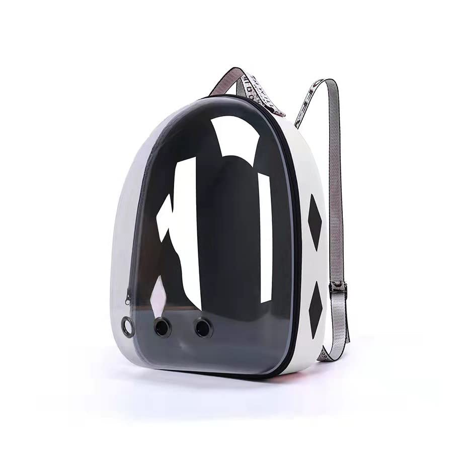 BNVXR Transparent Space Capsule Cat Carrier Backpack - Breathable Pet Travel Bag for Small Dogs & Cats - Perfect for Vet Visits, Outdoor Adventures & Airplane Travel (Color: A)