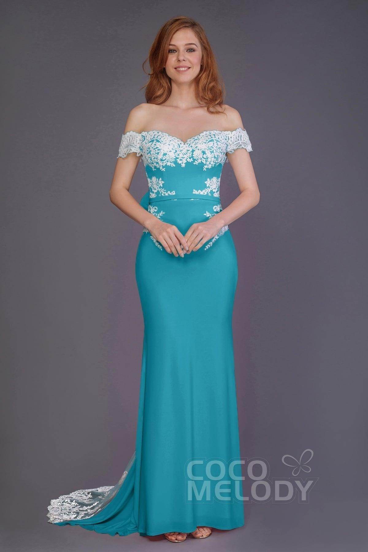 Elegant Mermaid Sweep Train Knitted Fabric Bridesmaid Dress PR3491 - Perfect for Weddings, Formal Events & Evening Parties