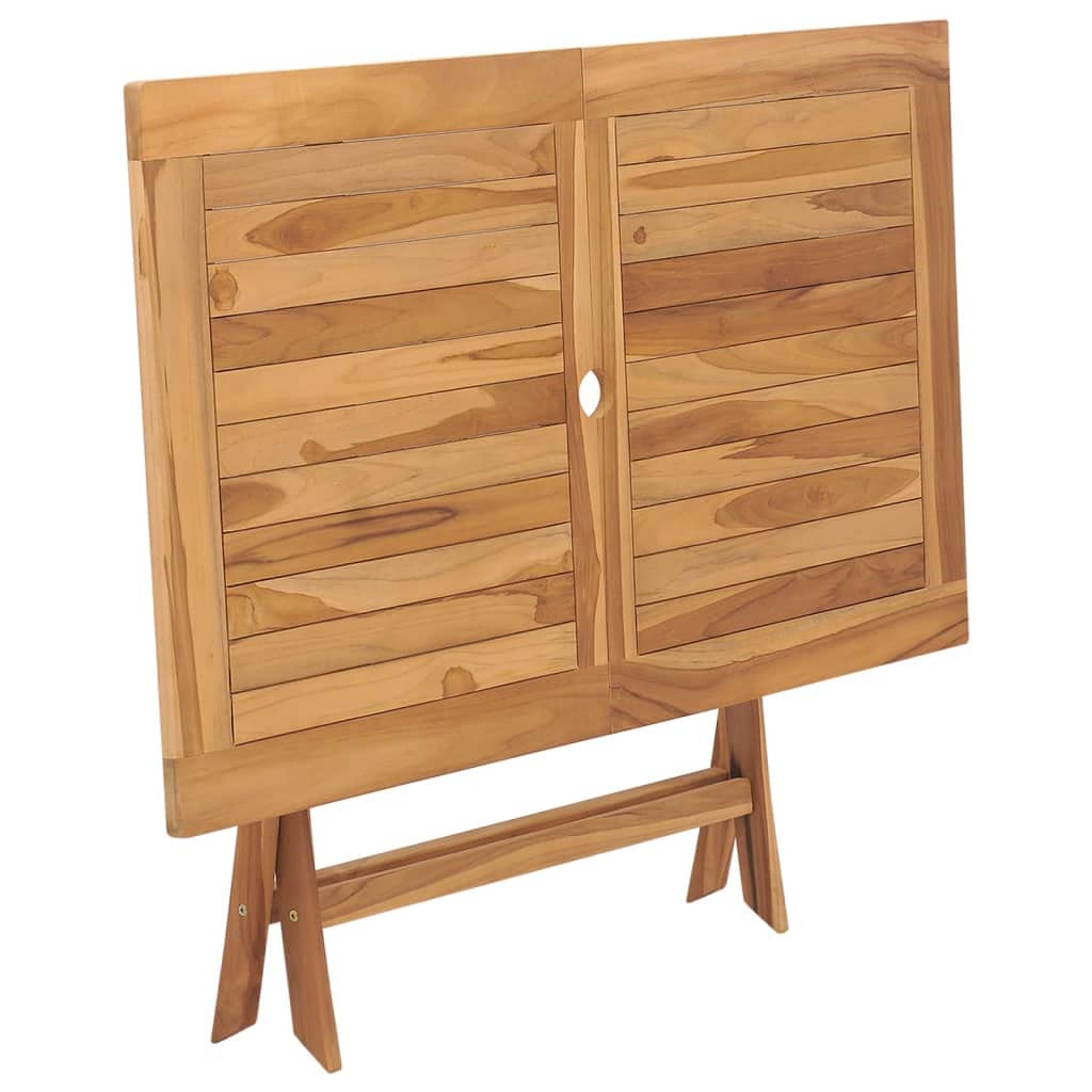 Solid Teak Wood Folding Patio Table - 47.2
