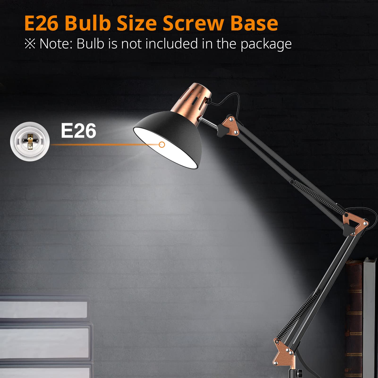 LEPOWER Adjustable Floor Lamp with Heavy Metal Base - Swing Arm Reading Light for Living Room, Bedroom & Office - Eye-Caring LED Pole Lamp with On/Off Switch - Sand Black Finish | Perfect for Night Reading, Study & Relaxation