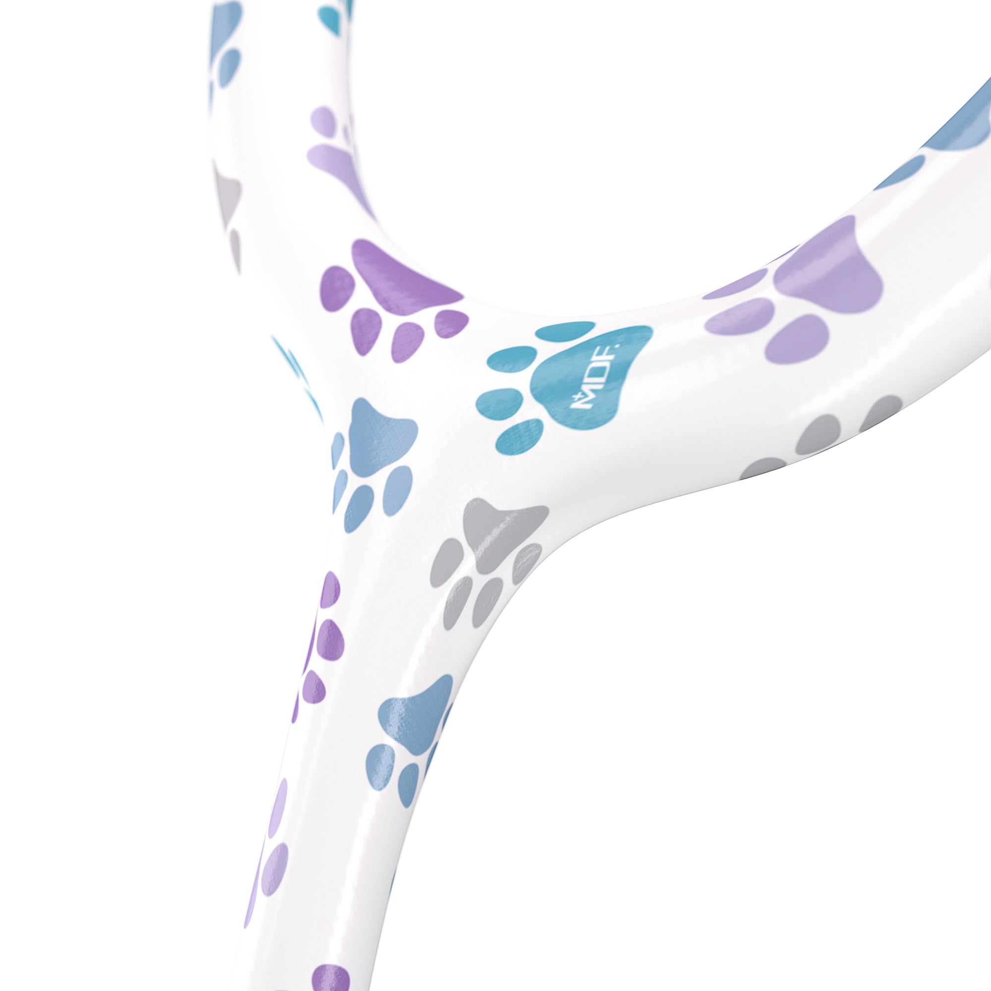 MD One® Epoch® Titanium Adult Stethoscope - Paw Print/Kaleidoscope Design | Premium Medical Equipment for Doctors & Nurses | Ideal for Clinical Use, Hospital Rounds & Patient Examinations