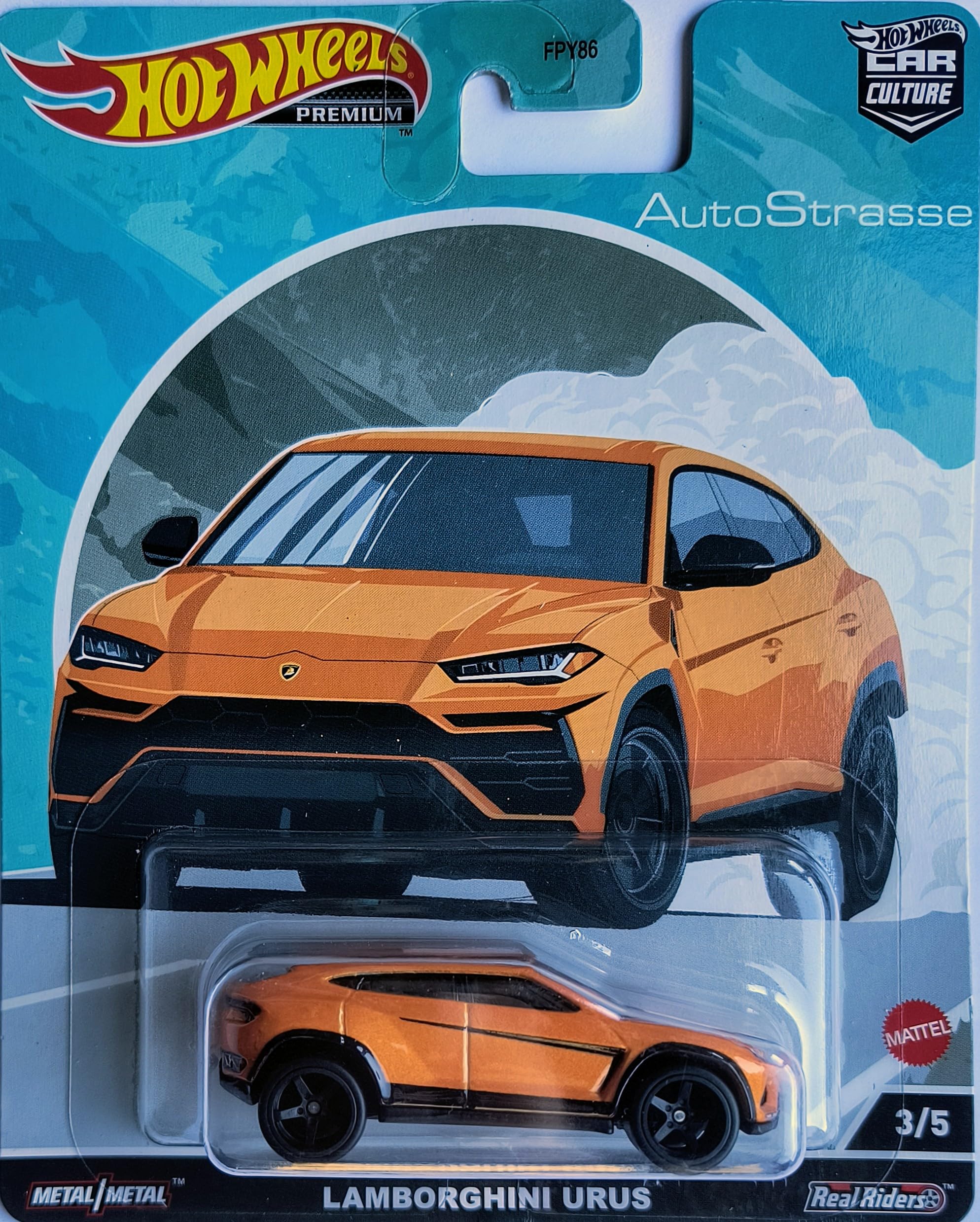 Hot Wheels Premium Lamborghini Diecast Cars 2-Pack with Real Riders - Collectible Toy Cars for Kids & Adults - Perfect for Display, Gifts, and Racing Play