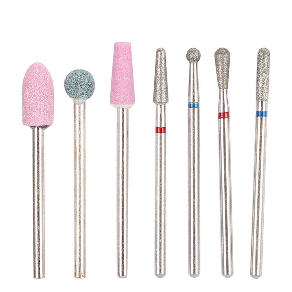 6-Piece Nail Drill Bits Set - Multi-Functional Grinding Heads for Electric Nail File, Professional Manicure & Pedicure Accessories - Perfect for Salon, Home Nail Care & DIY Nail Art