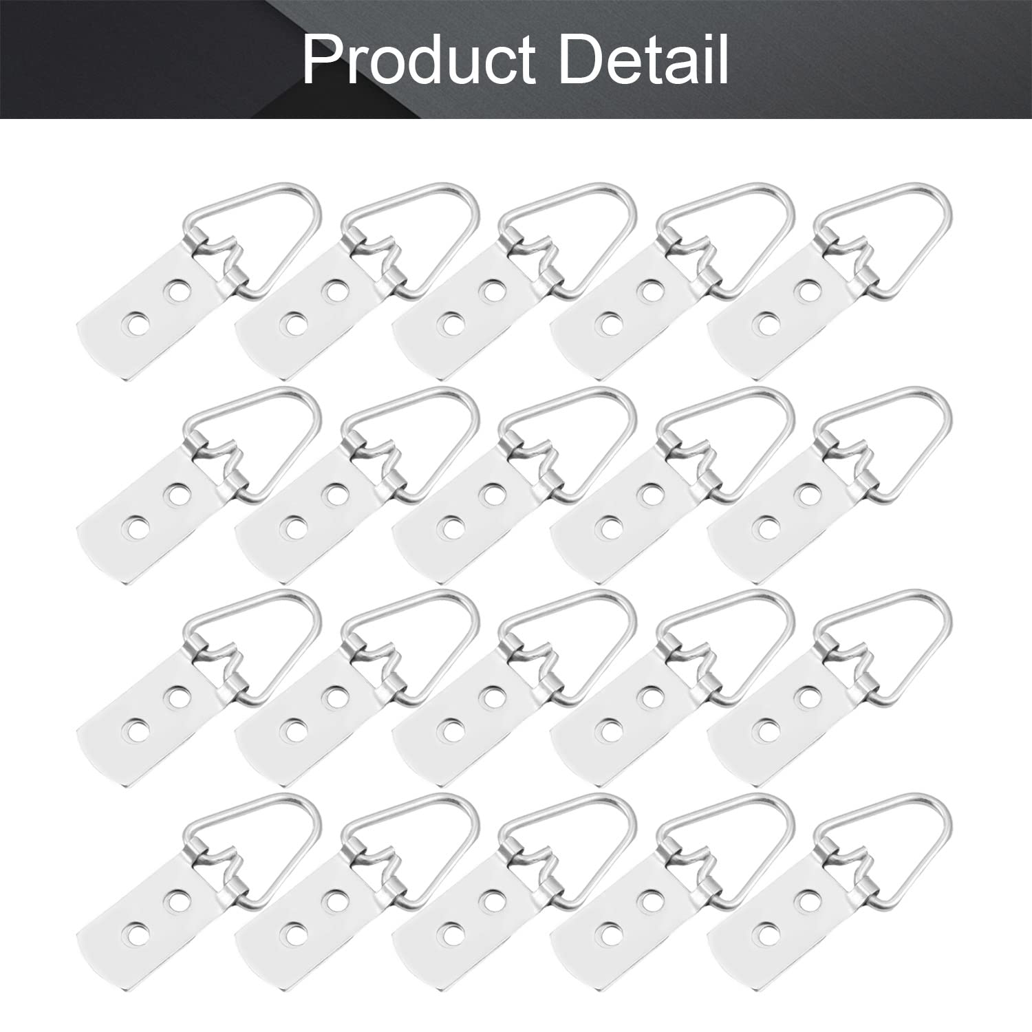 MroMax 100PCS Silver Picture Frame Hooks for Wall Decor & Photo Display