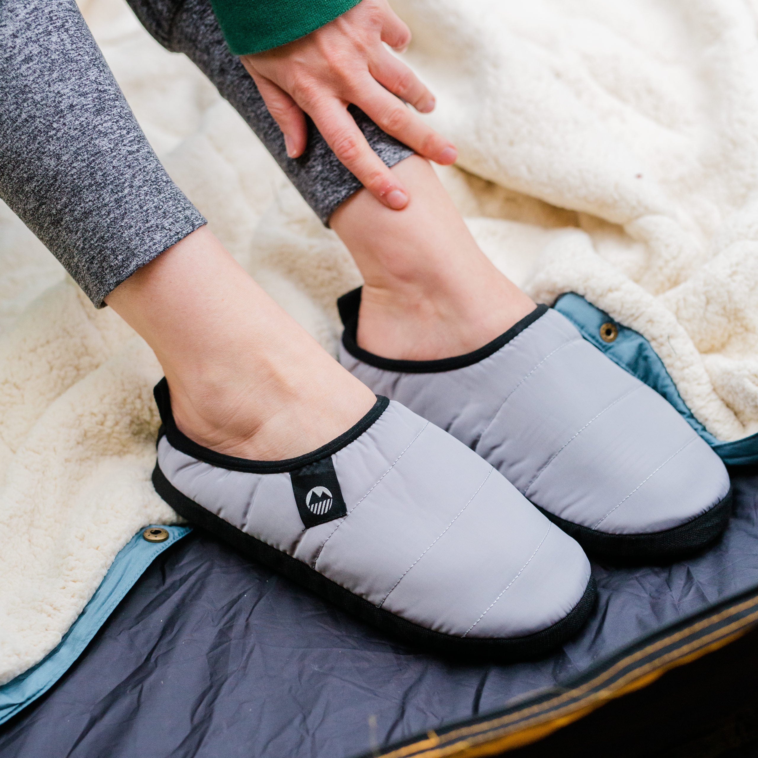 Wolfa Ultra Warm Women's Tent Slippers - Cozy Indoor/Outdoor Winter House Shoes for Camping, Hiking & Home Comfort