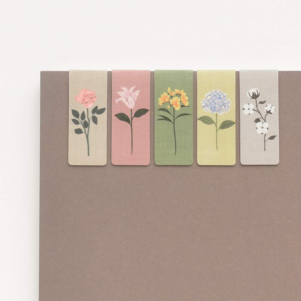 Monolike Magnetic Bookmarks - Set of 5 Floral Design Page Holders for Books, Notebooks & Planners | Perfect Gift for Book Lovers & Students