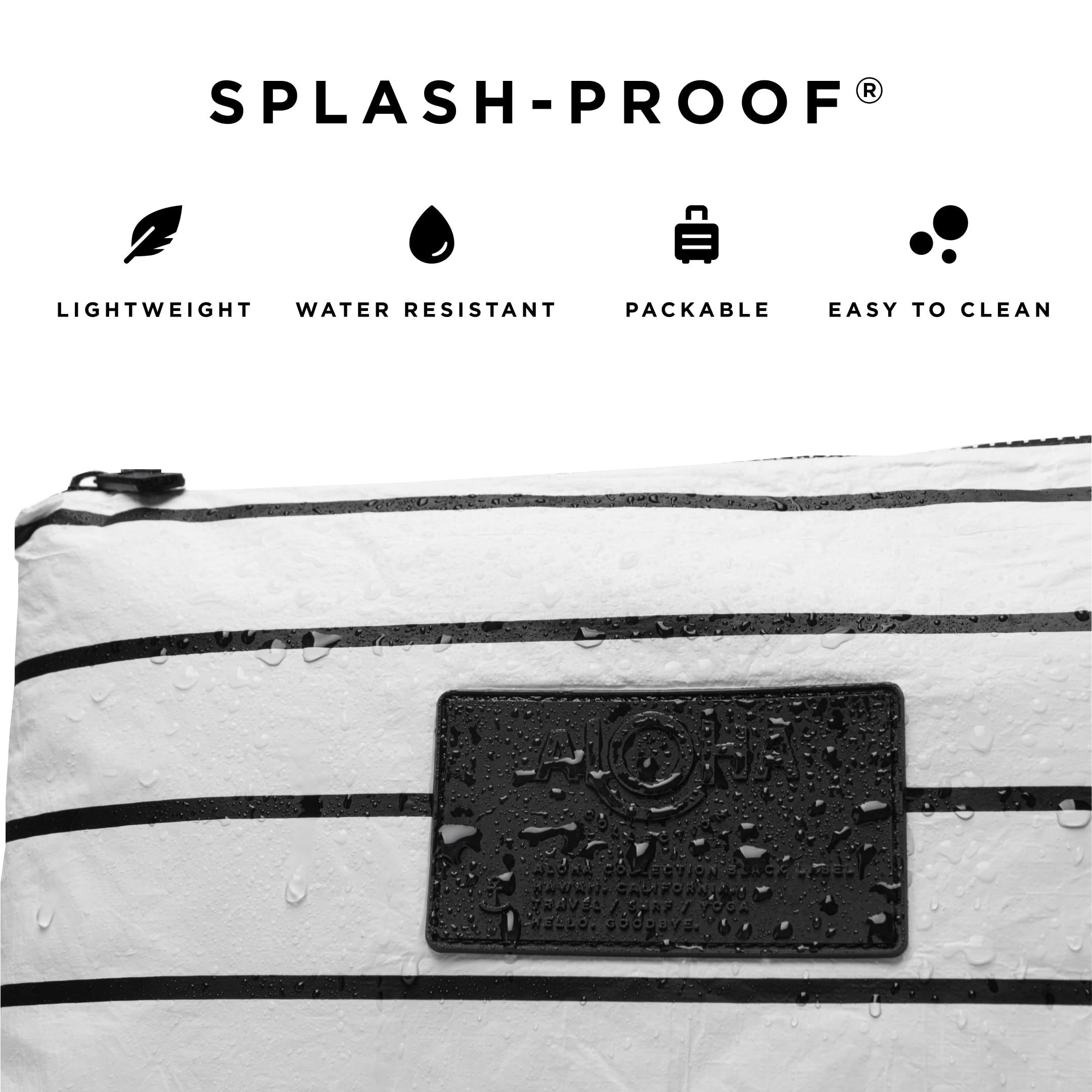 ALOHA Collection Mid Pouch - Lightweight Packable Water-Resistant Travel Organizer for Makeup, Toiletries, Gym & Beach Essentials | Easy Clean Durable Material (11