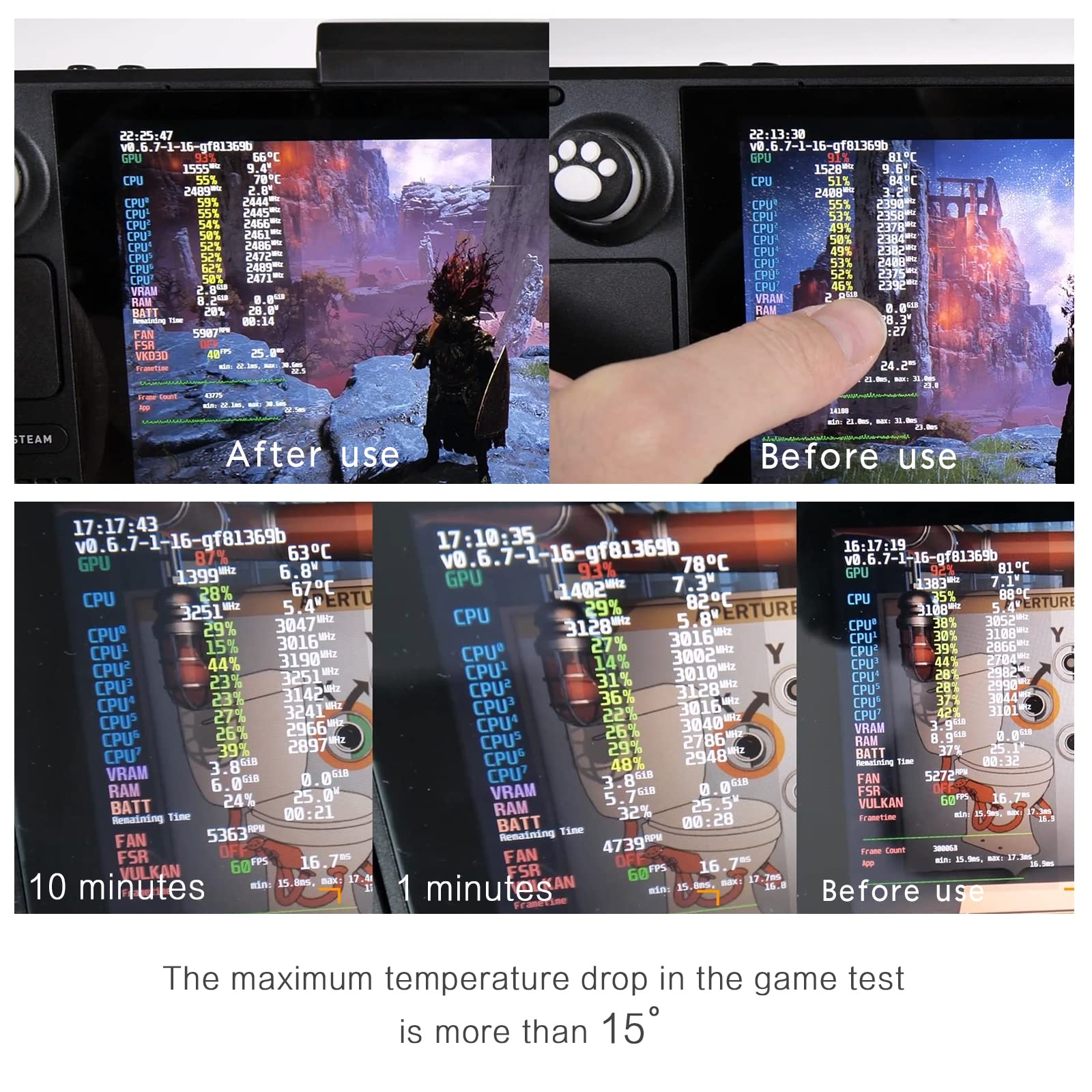 Steam Deck Cooling Fan - Universal Fit for Steam Deck with or Without Case, Prevents Overheating & Extends Console Lifespan - Perfect for Gaming, Travel, and Long Play Sessions