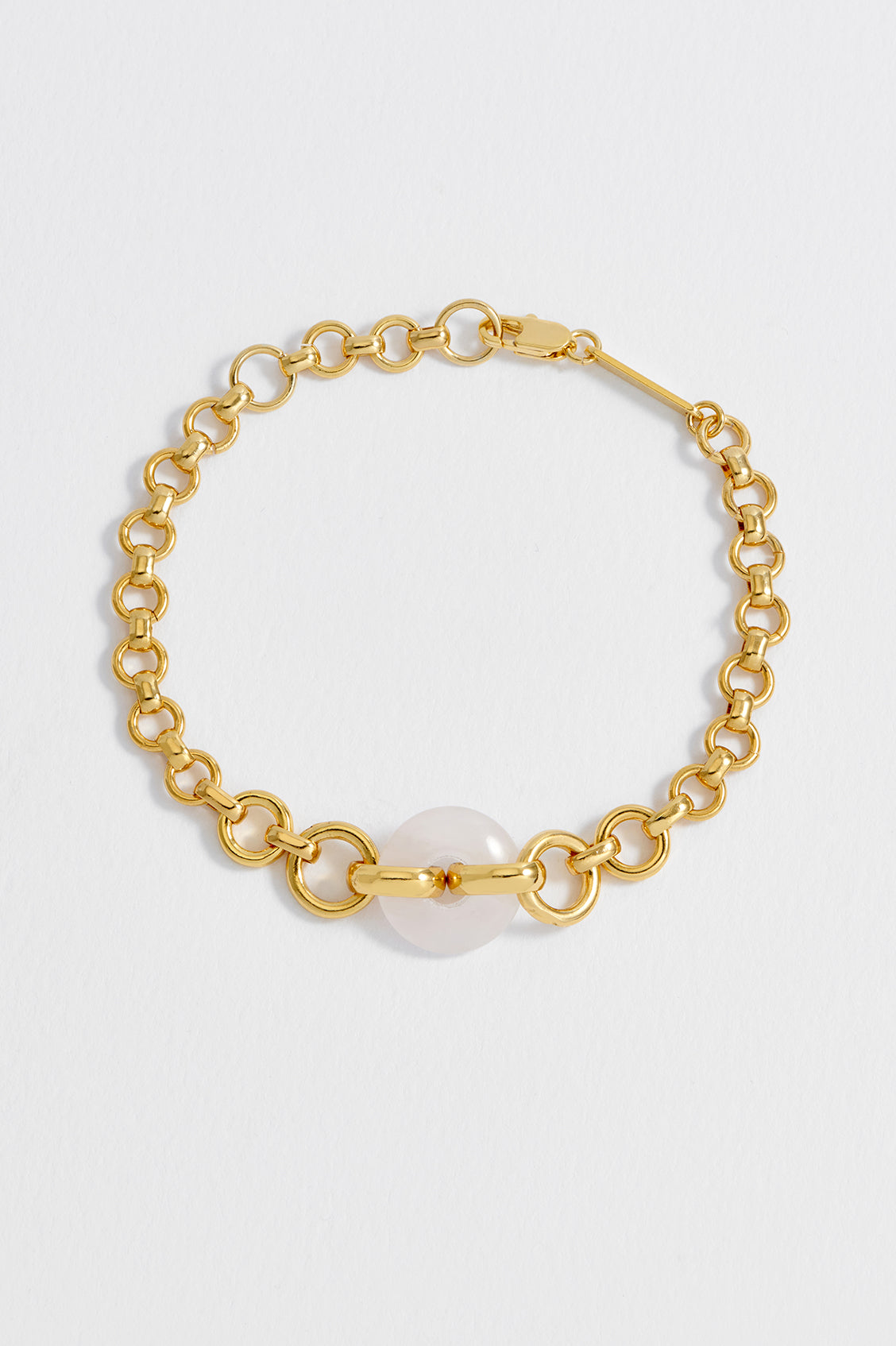 Rose Quartz Graduated Link T Bar Bracelet for Women - Healing Crystal Jewelry for Stress Relief & Positive Energy - Perfect for Meditation, Yoga & Everyday Wear