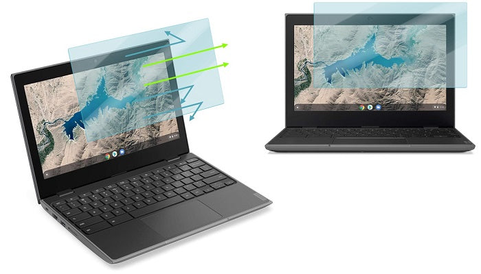 Rise K12 Blue Light Blocking Tempered Glass Screen Protector for Chromebooks - Anti-Glare Eye Protection for Students & Professionals (Compatible with Select Models) | Perfect for Online Classes, Remote Work & Gaming