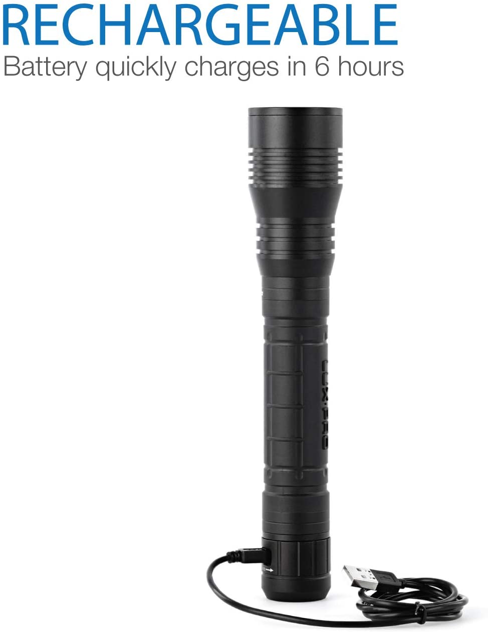 1600 Lumen Tactical LED Flashlight - High Power Rechargeable Waterproof Torch for Camping, Hiking, Emergency & Outdoor Adventures