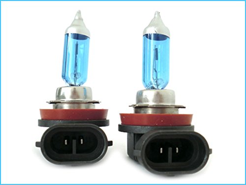 2 PCS H11 12V 55W PGJ19-2 Super White Halogen Bulbs - Xenon Effect Headlight Replacement for Low/High Beam & Fog Lights | Perfect for Night Driving & Enhanced Road Visibility