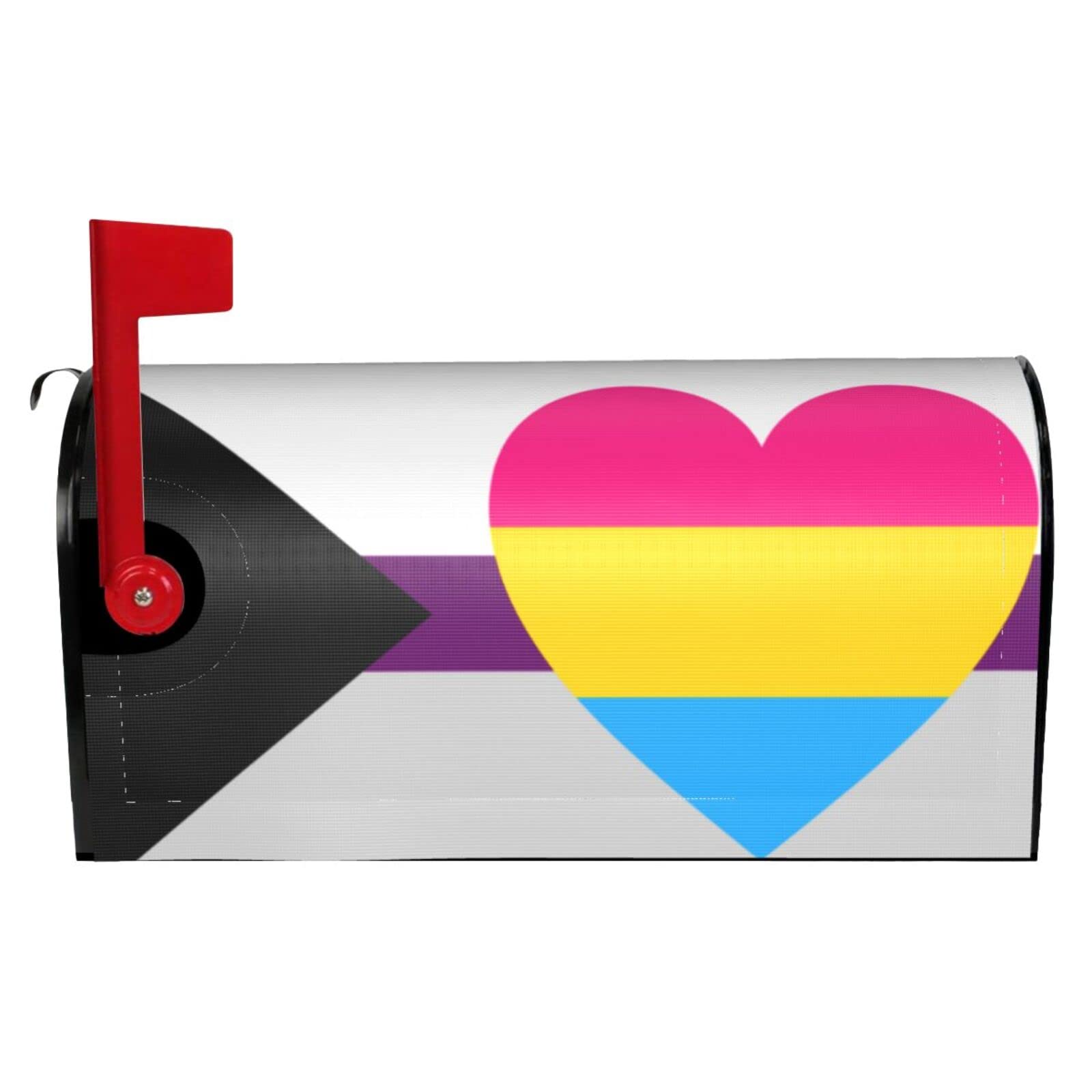 Demisexual Panromantic Pride Flag Mailbox Cover - Magnetic Wrap Letter Box Cover for Home & Garden Decoration - Perfect for LGBTQ+ Pride Celebrations, Front Yard Decor, and Mailbox Protection
