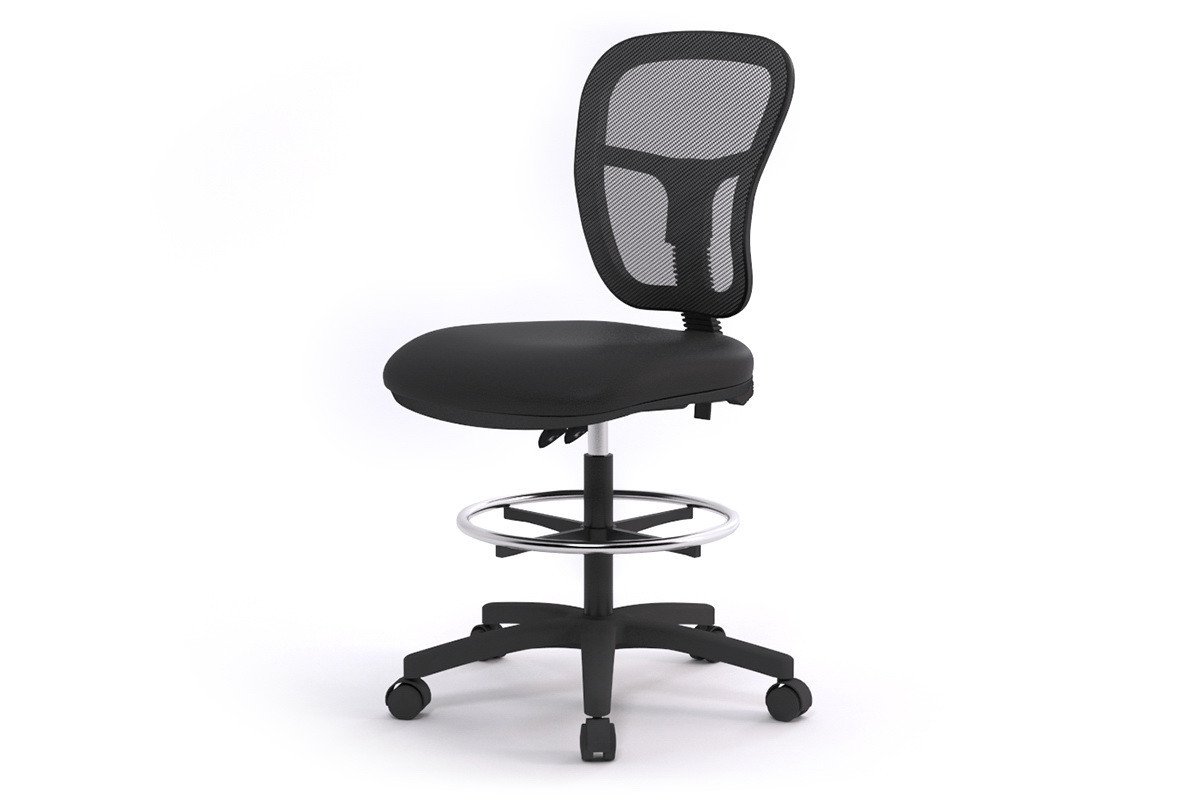 Dove Mesh Drafting Chair - Adjustable Ergonomic Office Chair with Lumbar Support for Architects, Artists & Designers - Perfect for Home Office, Studio & Workspace