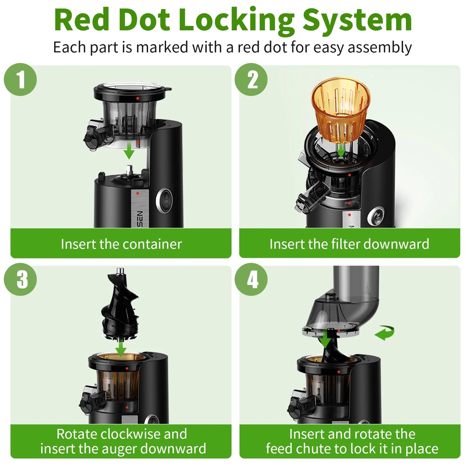 Premium Cold Press Juicer Machine - 82mm Wide Feed Chute for Whole Fruits & Vegetables | BPA-Free Slow Masticating Juicer for Healthier Juices | Perfect for Home, Gym & Healthy Lifestyle