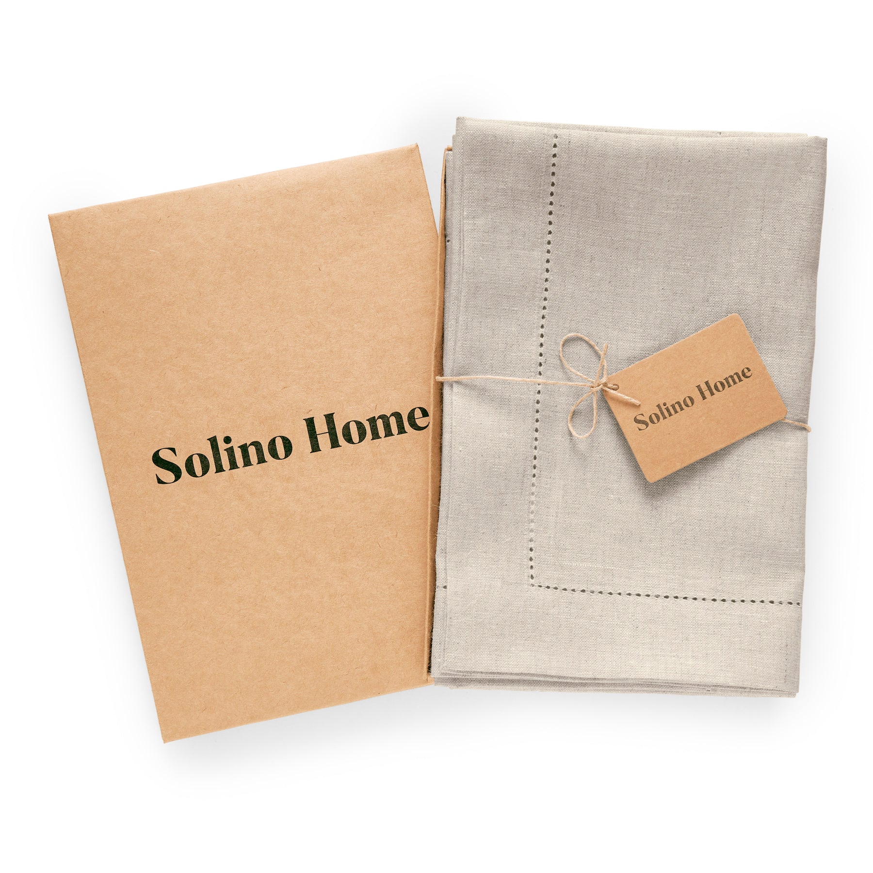 Premium Medium Weight Hemstitch Napkins - 12-Pack White Linen Dinner Napkins for Formal Dining, Weddings & Special Occasions