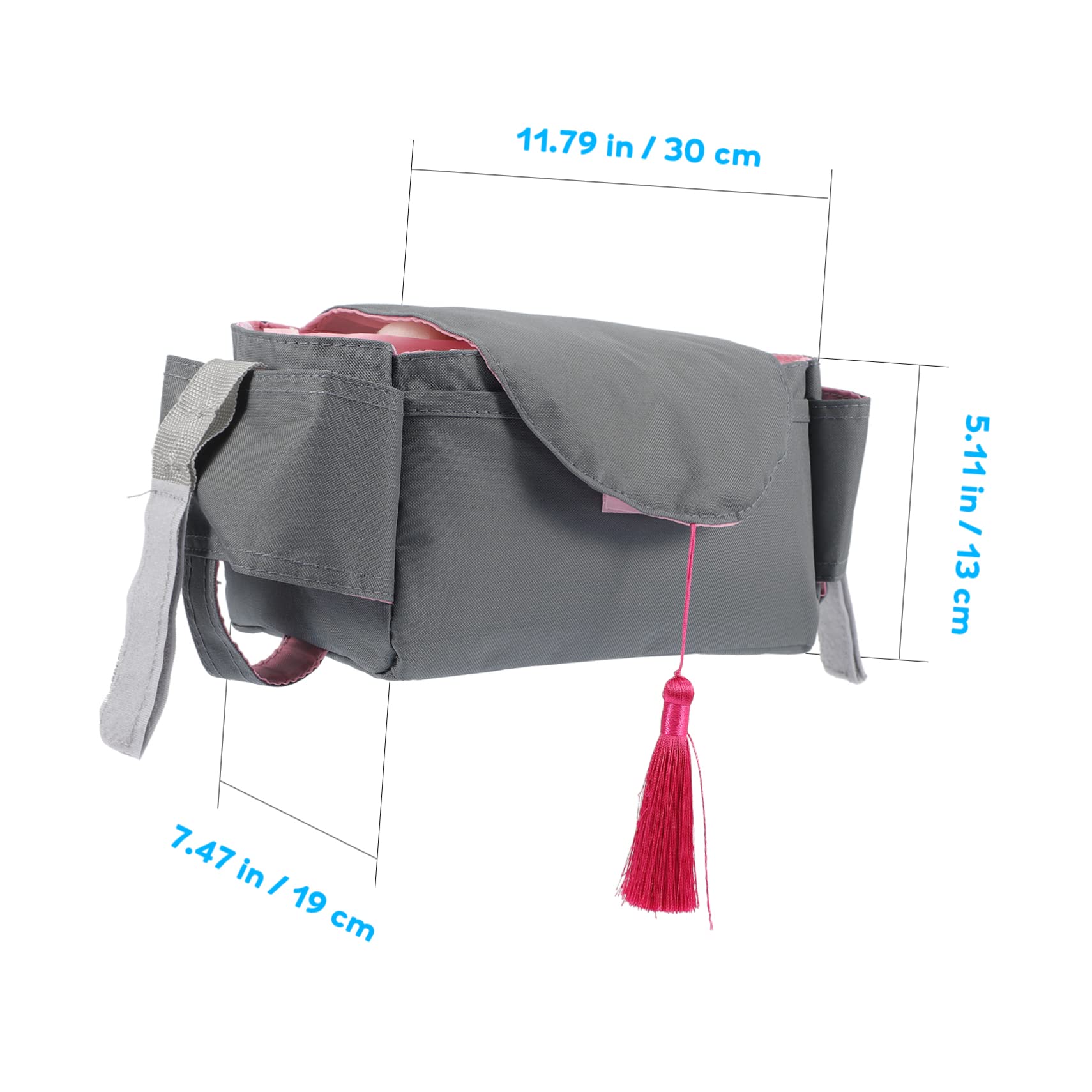iBasenice 5-Pack Black Fabric Diaper Organizer Bags - Portable Diaper Bag Organizer with Handbag Inserts for Baby Essentials | Perfect for Travel, Daycare & On-the-Go Parents
