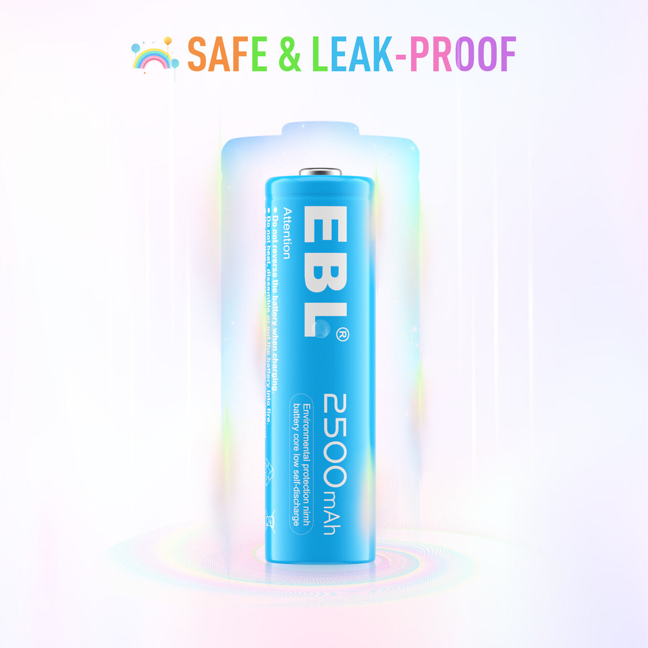 EBL Rechargeable AA NiMH Batteries 2500mAh - 8 Pack High Capacity Batteries with New Packaging - Perfect for Digital Cameras, Wireless Keyboards, and Toys