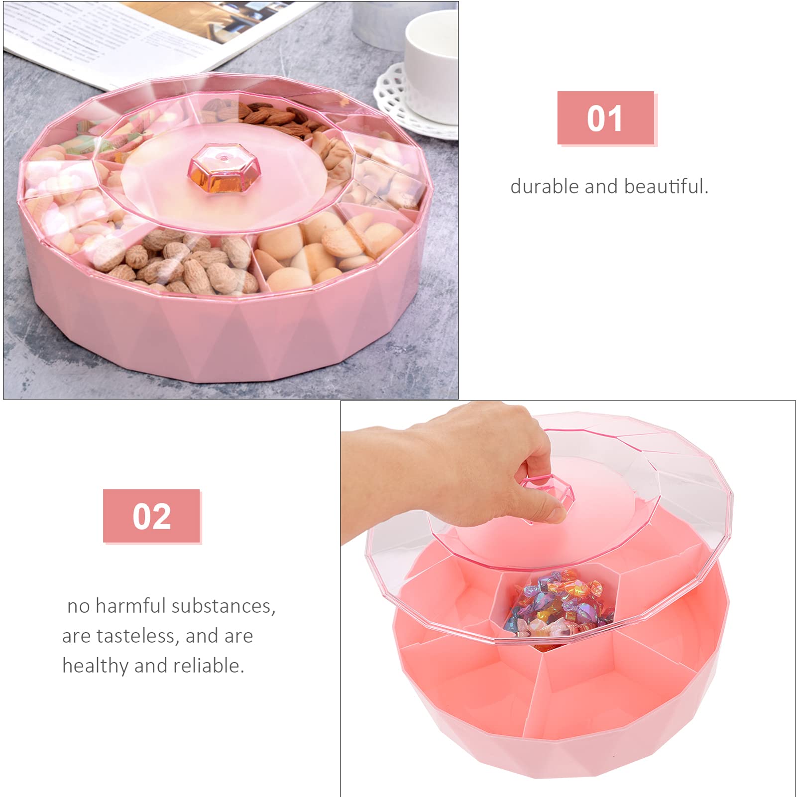 Stylish Hemoton Plastic Dessert Plate Box - Perfect for Candy, Fruit Display & Party Decorations | Ideal for Birthdays, Weddings & Home Decor