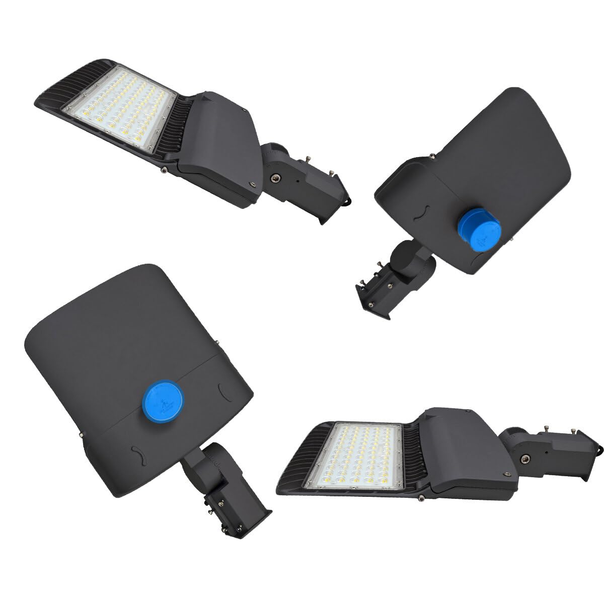 100W LED Parking Lot Lights with Photocell Sensor, 13000lm Waterproof Outdoor LED Flood Lights - 5000K Daylight White, Commercial Shoebox Area Light with Trunnion Mount for Streets, Walls, Barns, Courtyards | Perfect for Parking Lots, Warehouses & Security Lighting