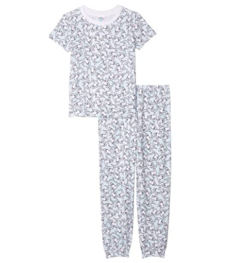 Shark Print Short Sleeve T-Shirt & Pants Set for Kids - Cute Animal Themed Outfit for Boys and Girls - Perfect for Playtime, School, and Birthday Parties
