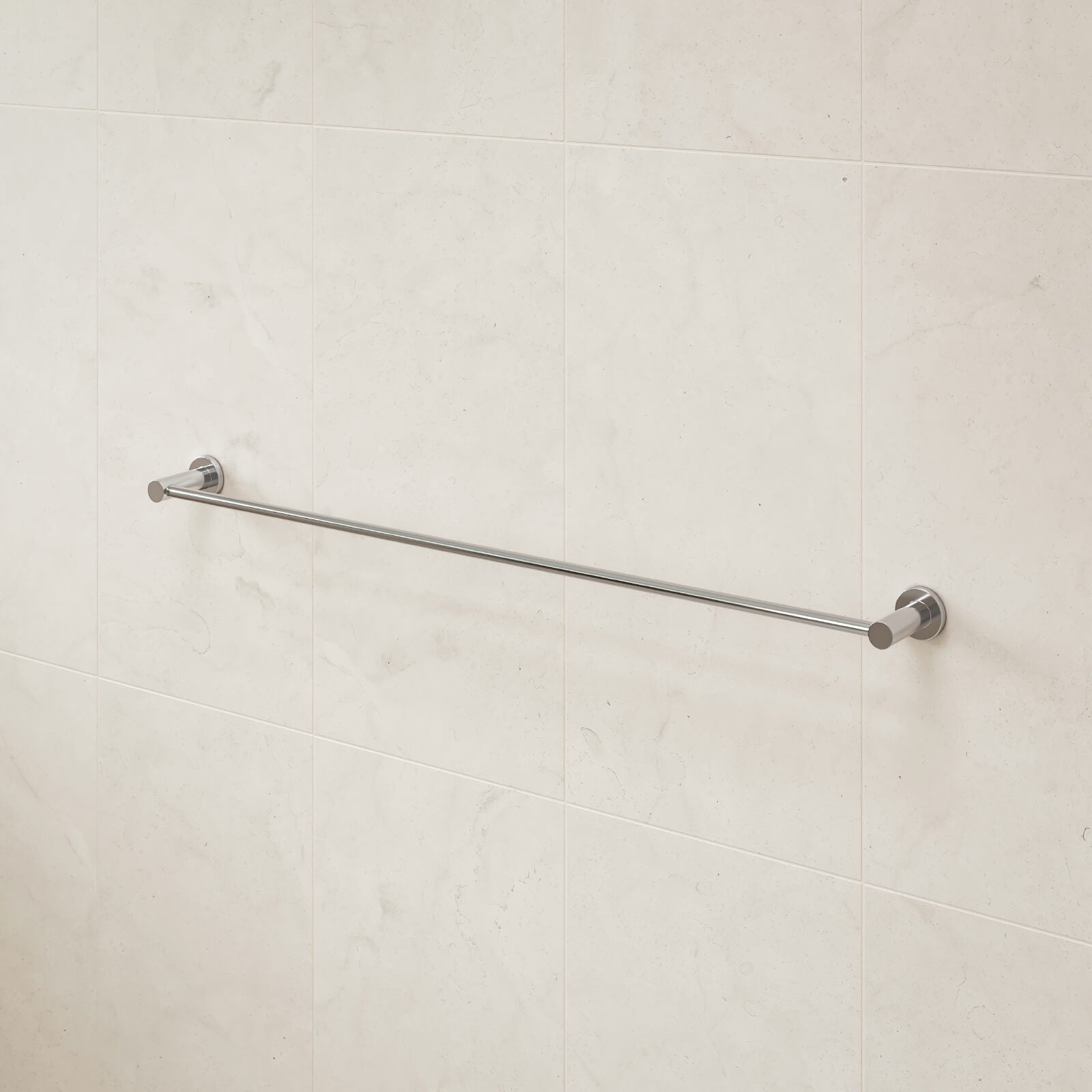 Caroma Liano II 32-Inch Chrome Single Towel Rail - Modern Bathroom Towel Holder for Spa, Hotel & Home Decor