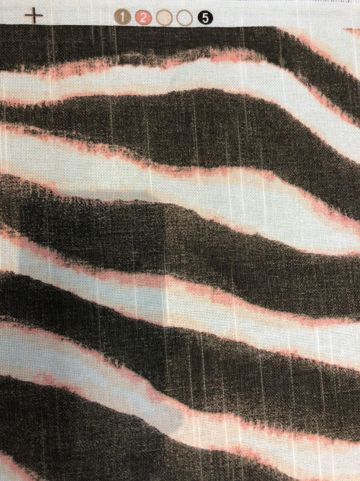 Zany Zebra Print Blush Drapery & Upholstery Fabric by The Yard - Ronnie Gold Home Decor Accent for Curtains, Sofas & DIY Projects
