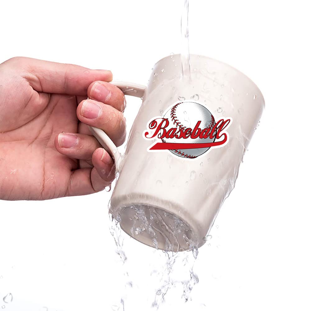 JOICEE 50pcs Baseball Stickers - Waterproof Vinyl Sports Decals for Kids, Teens & Adults - Perfect for Laptops, Water Bottles, Hydro Flasks, Phones, Guitars, Skateboards & Snowboards - Great for Sports Fans, School, Office & Home Decor