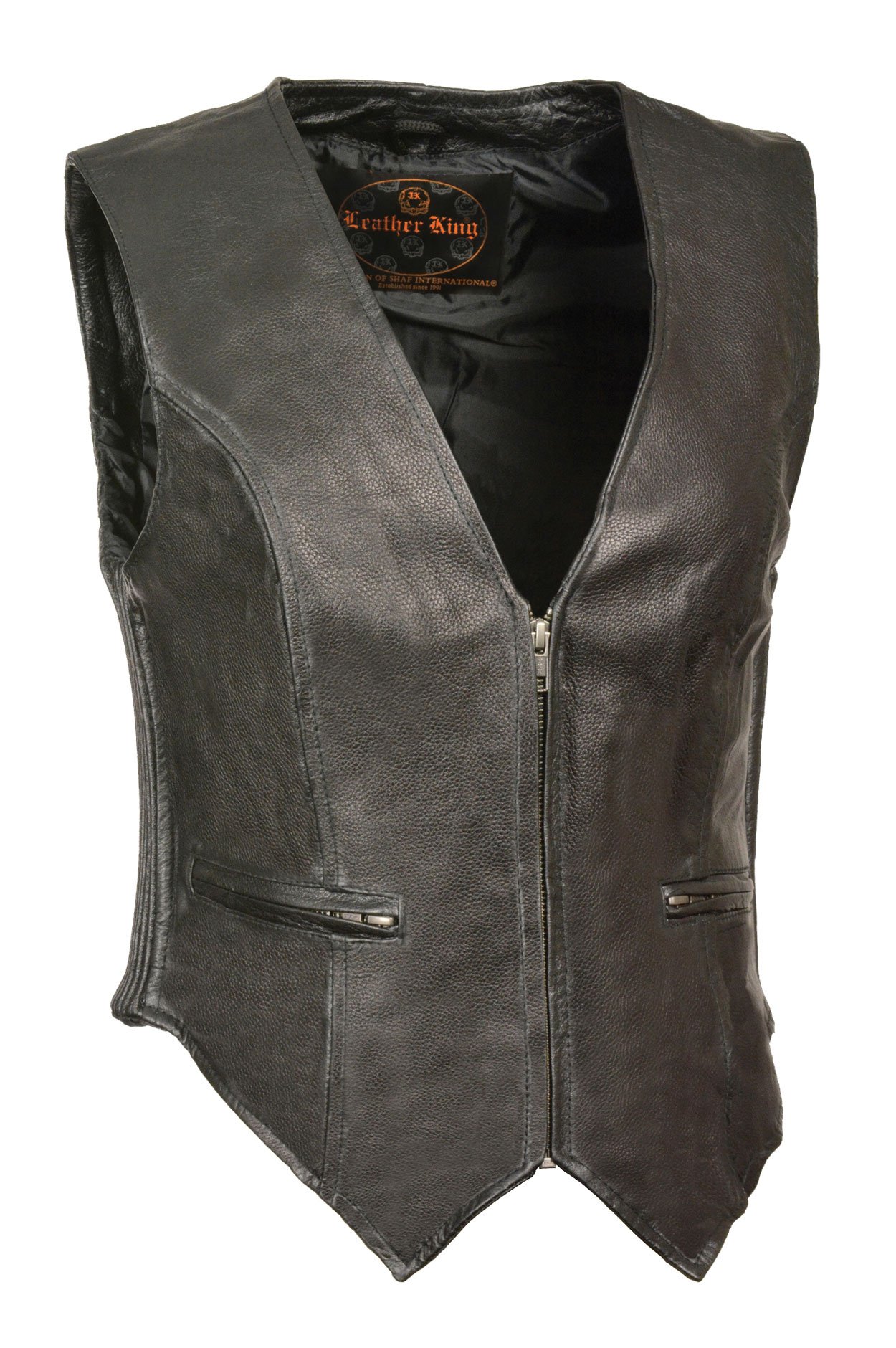 Women's Zipper Leather Vest with Side Stretch Panels - Slim Fit Fashion Jacket for Casual Wear & Night Out | Perfect for Layering, Office, Date Night & Fall Outfits