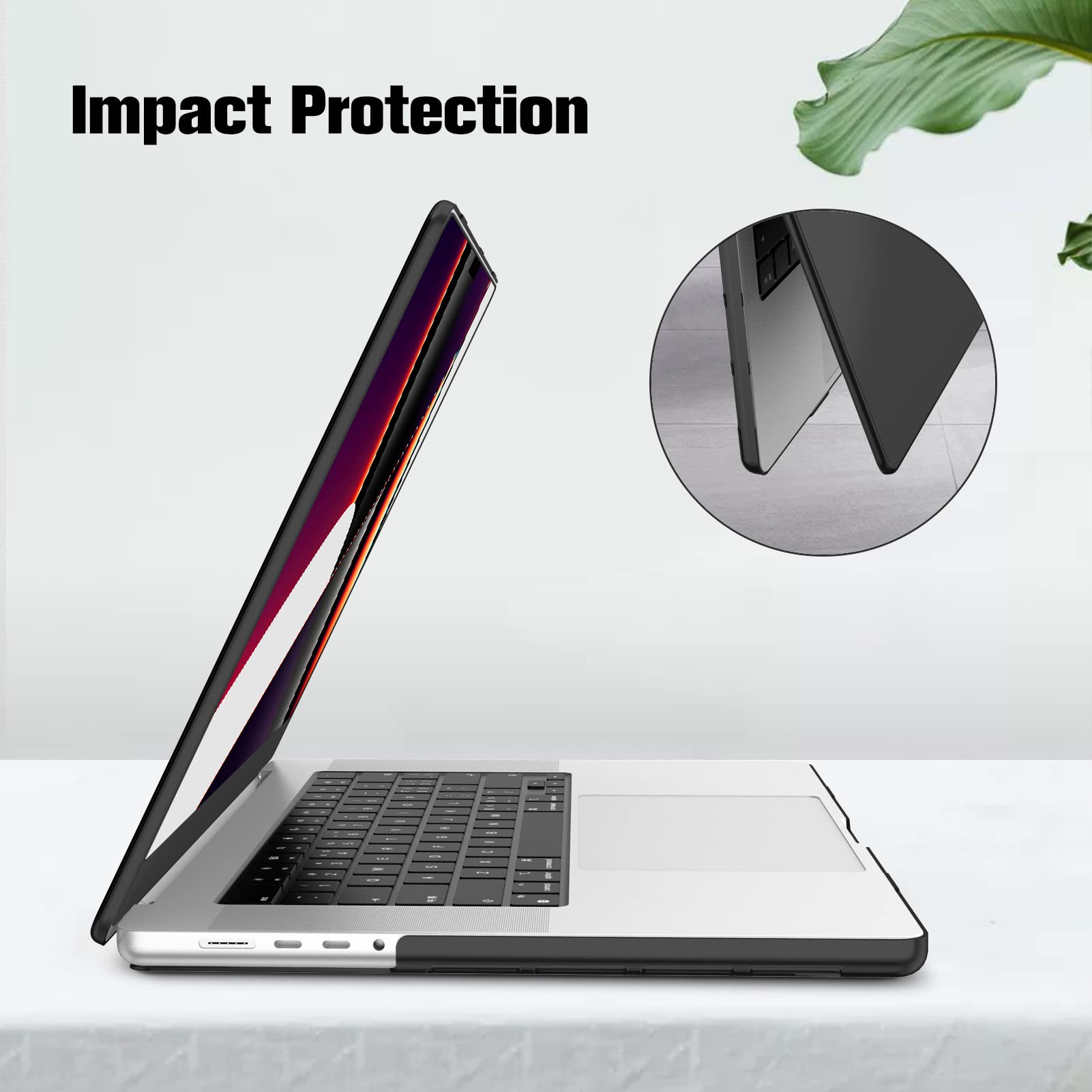Fintie Protective Hard Shell Case for MacBook Pro 16 Inch (2021-2024 Models A2485/A2780/A2991/A3186/A3403) - Snap On Cover Compatible with M1/M2/M3/M4 Pro/Max Chip - Crystal Black | Slim Lightweight Design for Work, Travel & School Protection