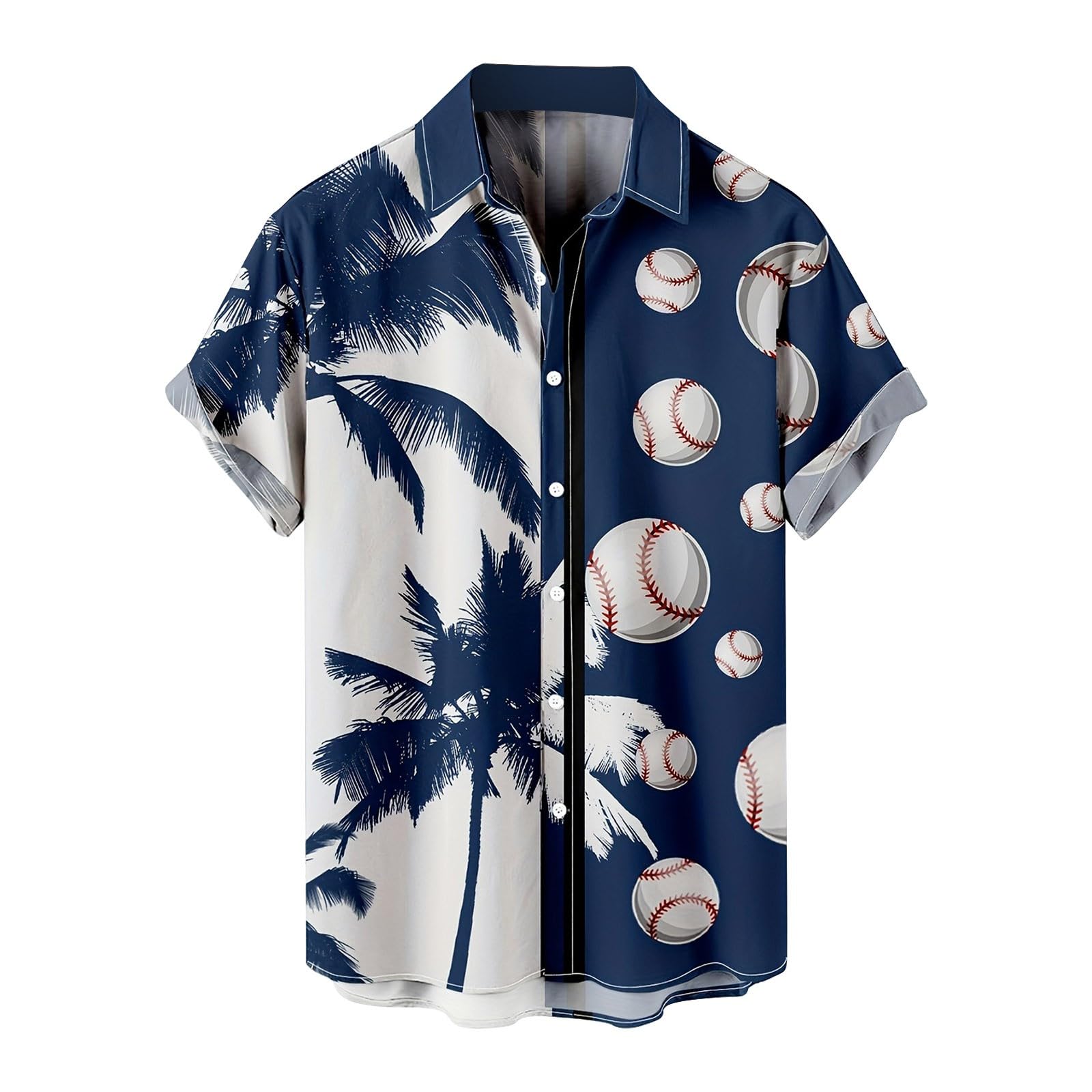 Men's Hawaiian Shirt - Tropical Short Sleeve Button Down Beach Shirt for Summer Vacation, Luau Party & Casual Wear | Breathable & Stylish Aloha Shirt