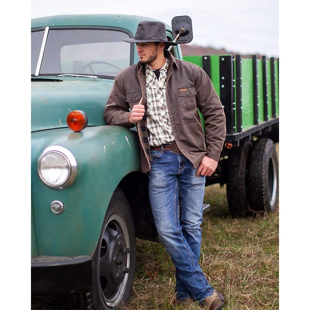 OUTBACK TRADING Men's Loxton Water-Resistant Western Jacket - Durable Casual Coat for Outdoor Adventures, Hiking & Ranch Work