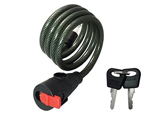 Five Oceans Heavy Duty Bike Lock Cable - 4ft Anti-Theft Security Key Lock with Mounting Bracket for Bicycle, Motorcycle, Door, Gate & Fence | Durable Outdoor Protection for Cycling, Home & Garage Security (FO3956)