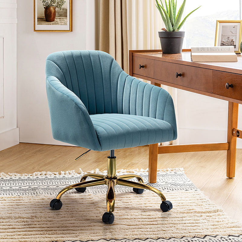 Luxury Velvet Office Chair - Ergonomic Desk Chair with Adjustable Height for Home & Workspace - Perfect for Remote Work, Gaming & Study