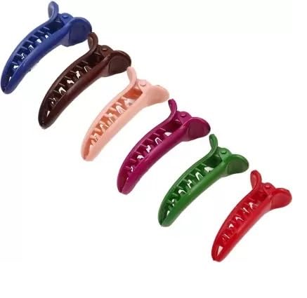 Banana Hair Clips for Women & Girls - 6-Piece Small Hair Claws Set in Multi Colors | Perfect for School, Work, and Everyday Styling