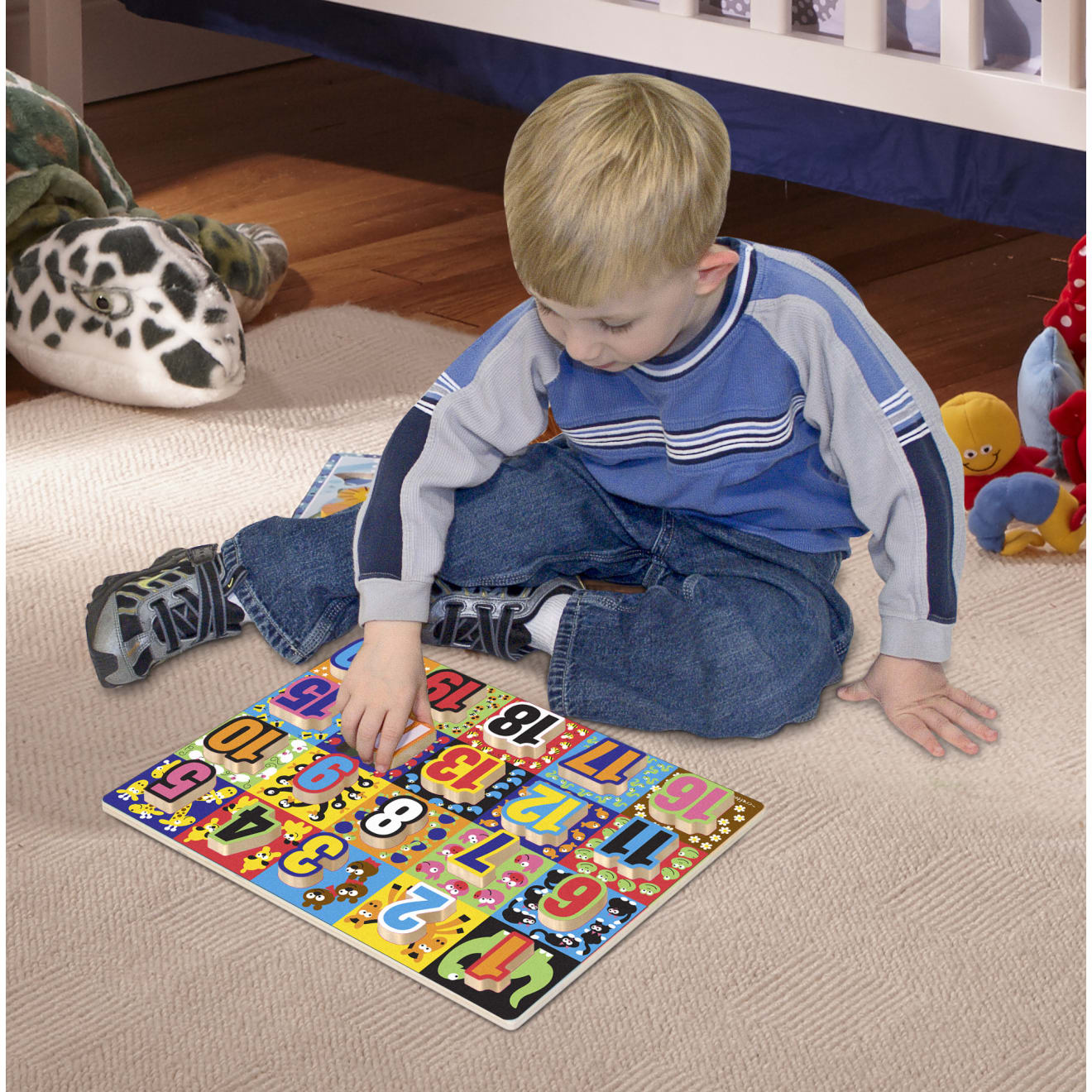 Jumbo Numbers Chunky Puzzle - Large Wooden Number Learning Toy for Toddlers & Kids - Perfect for Preschool Math Activities & Early Childhood Education