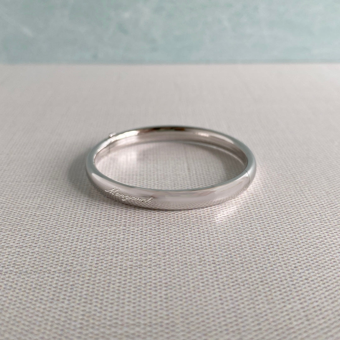 Sterling Silver Baby Bangle Bracelet - Hypoallergenic & Durable for Newborns & Toddlers - Perfect for Christening, Birthday Gifts & Special Occasions