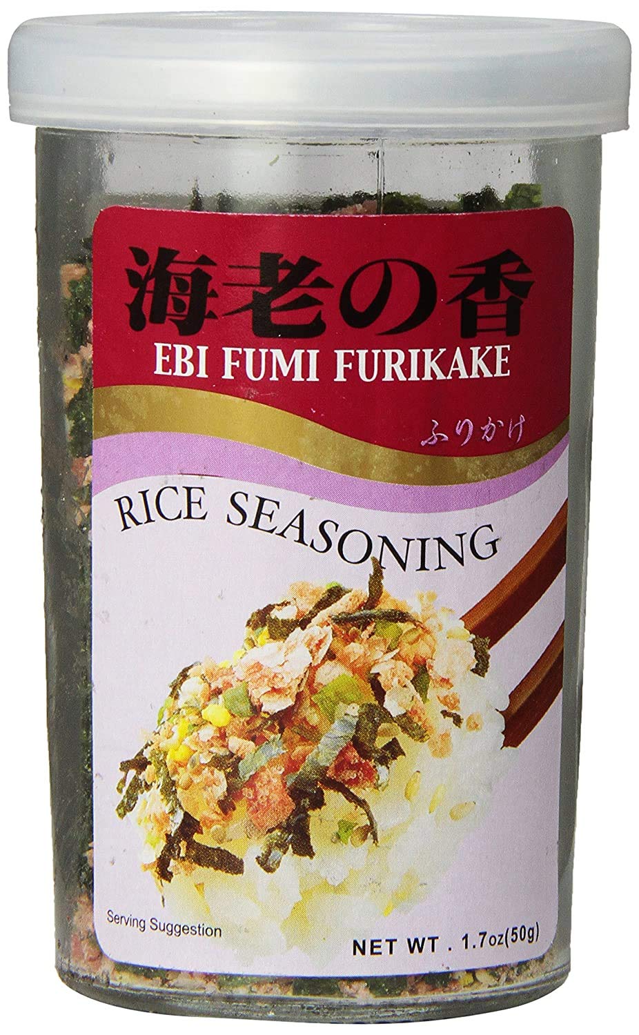 Premium JFC Furikake Ebi Fumi Rice Seasoning - 50g (1.7 oz) Shrimp Flavor Japanese Rice Topping | Perfect for Sushi, Onigiri & Home Cooking