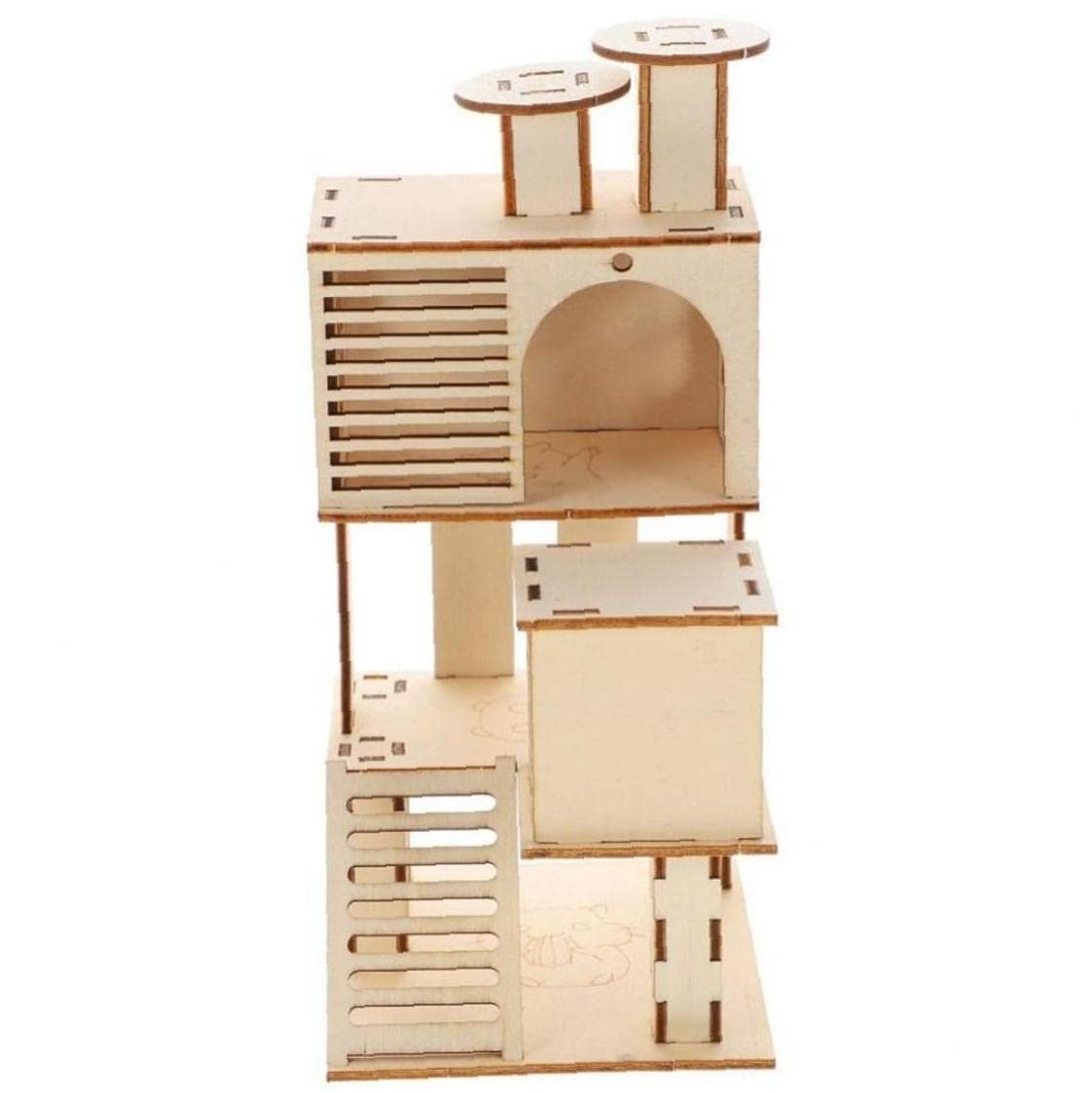 Hamster Cage with Ladder & Slide - Fun Pet Habitat for Playtime