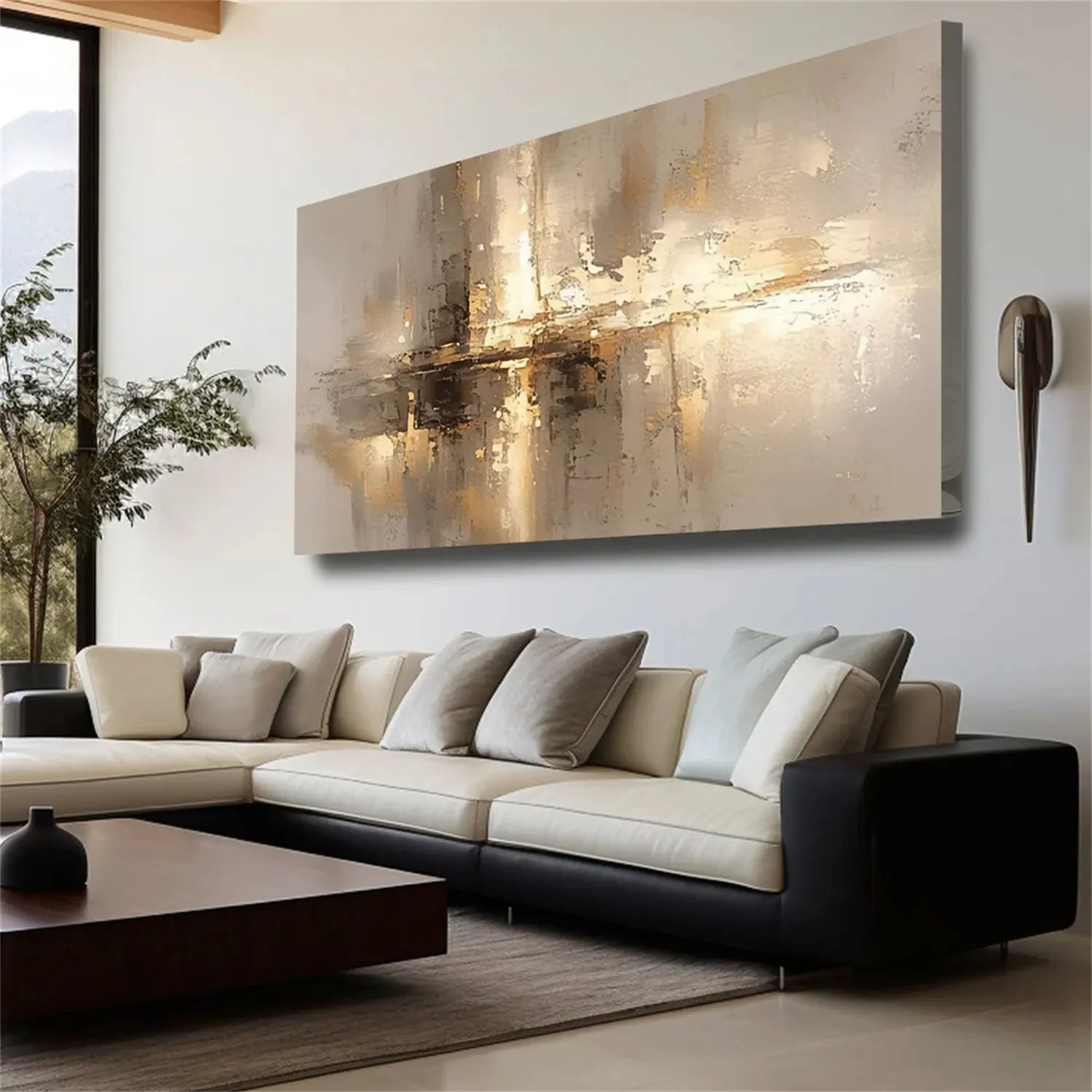 Abstract Painting #AB 258 - Modern Wall Art for Home & Office Decor | Unique Handmade Canvas Artwork for Living Room, Bedroom & Workspace