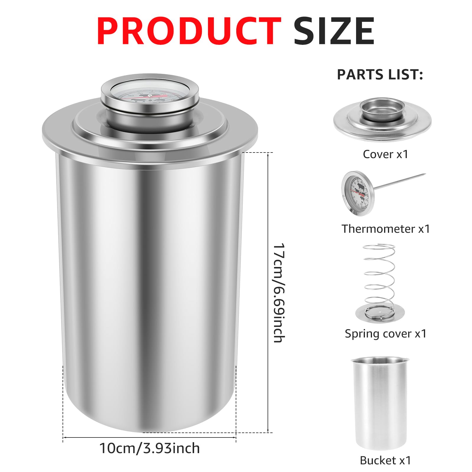 Premium Stainless Steel Ham Maker & Meat Press - Large Capacity with Built-in Thermometer for Homemade Deli Ham, Sandwich Meat & Healthy Lunch Prep | Perfect for Home Kitchens, Delis & Meal Prepping