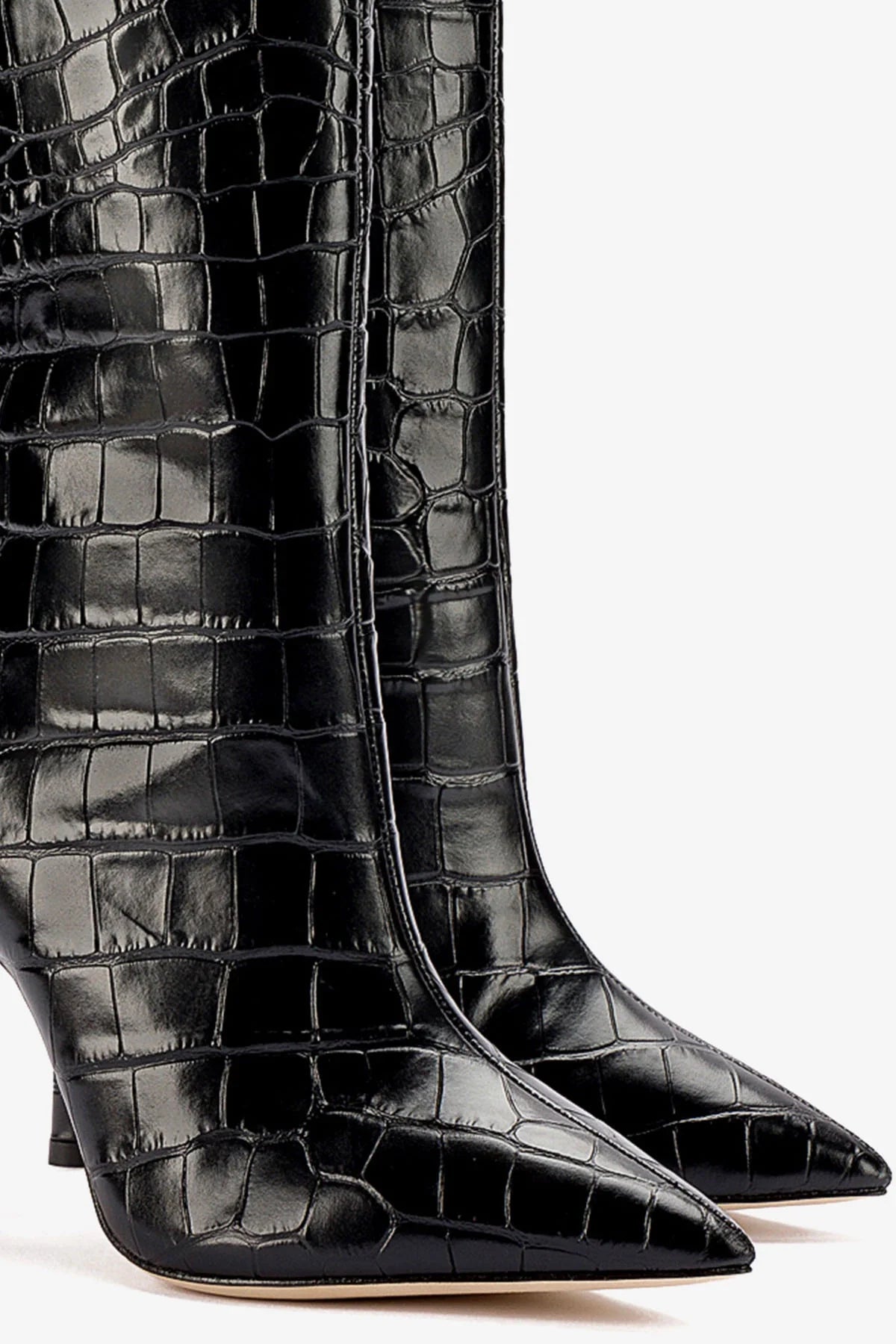 Kate Black Stamped Leather Boots for Women - Stylish & Comfortable Ankle Boots for Fall, Winter & Everyday Wear