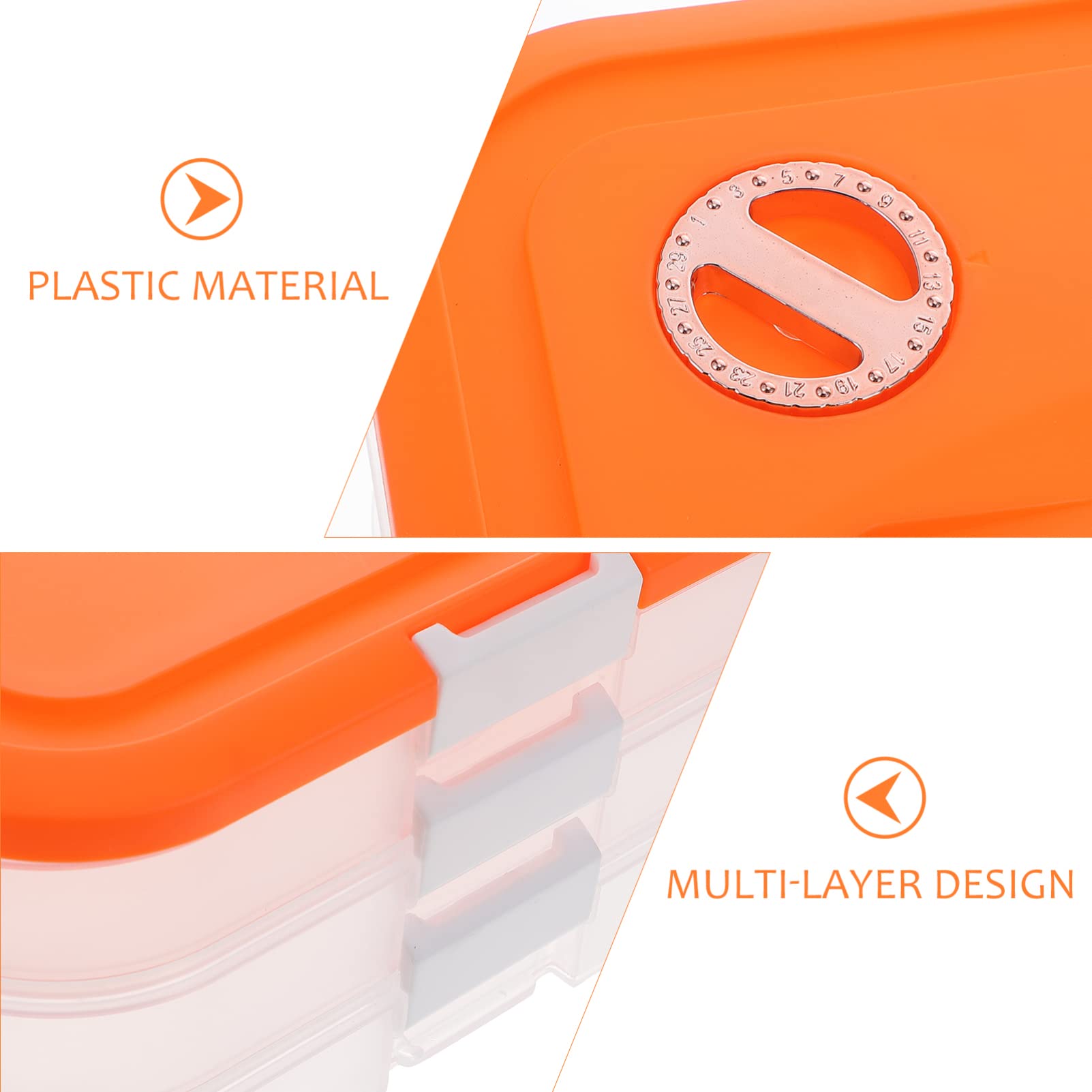 Angoily 3-Layer Stackable Refrigerator Organizer Bins - Plastic Food Storage Containers with Lids for Dumplings, Vegetables, Meat & Fish - Perfect for Kitchen, Pantry & Meal Prep Organization