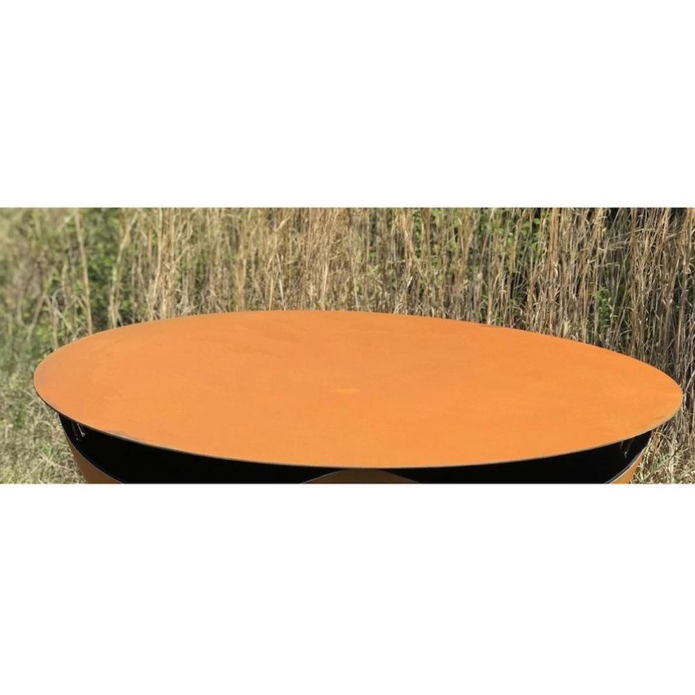 Fire Pit Art Steel Table Top Covers - Durable Outdoor Patio Accessories for Backyard, Garden & Camping Use